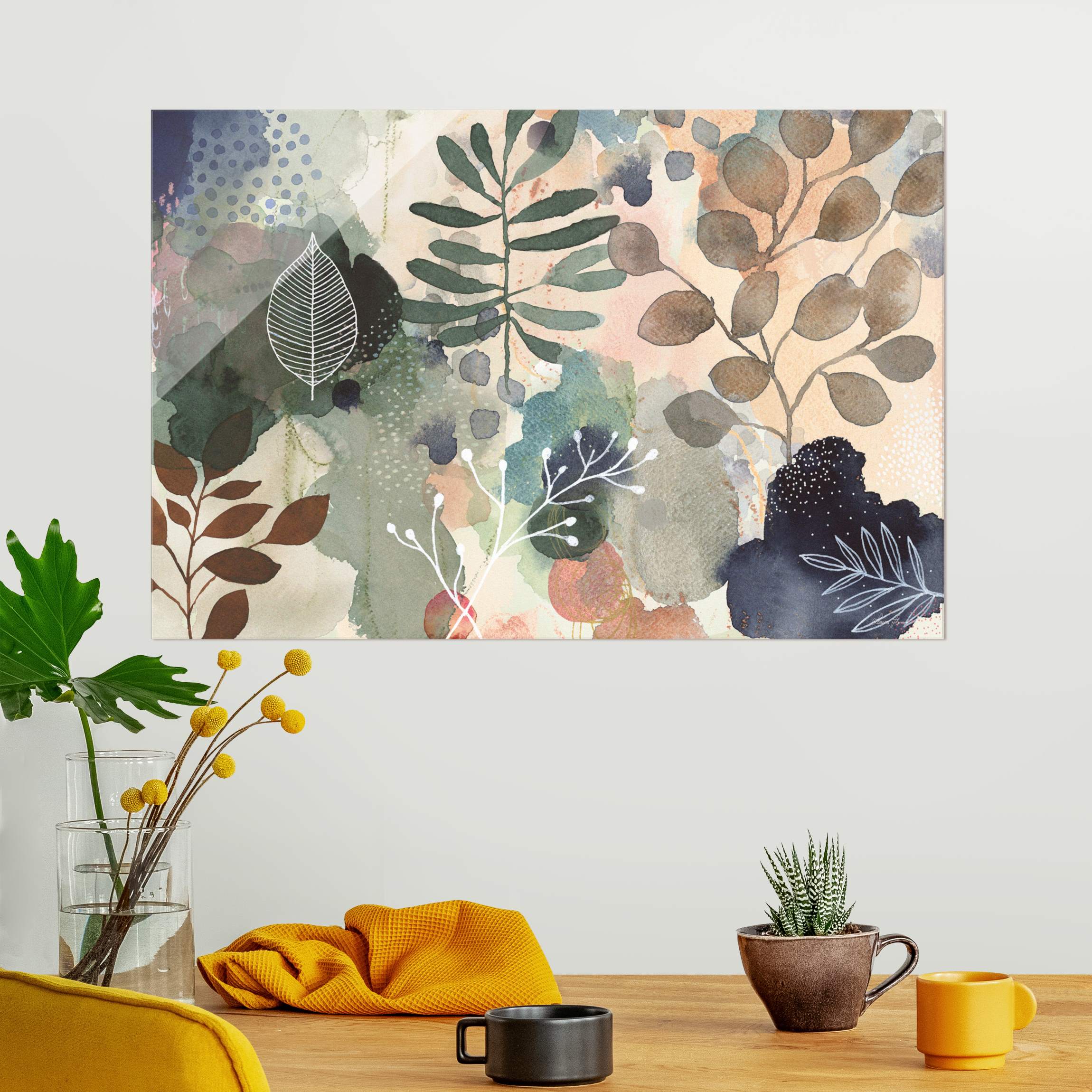 Glasbild Gedeihen und fließen