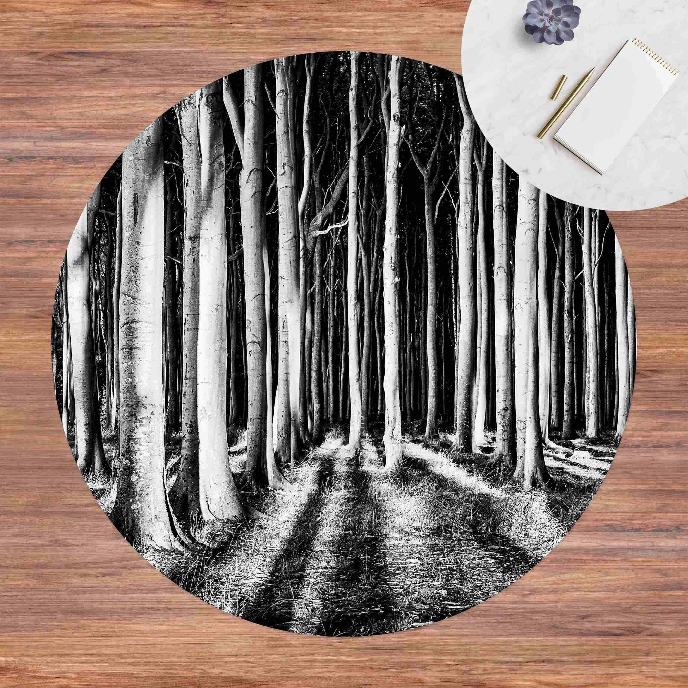 Runder Vinyl-Teppich Geisterwald