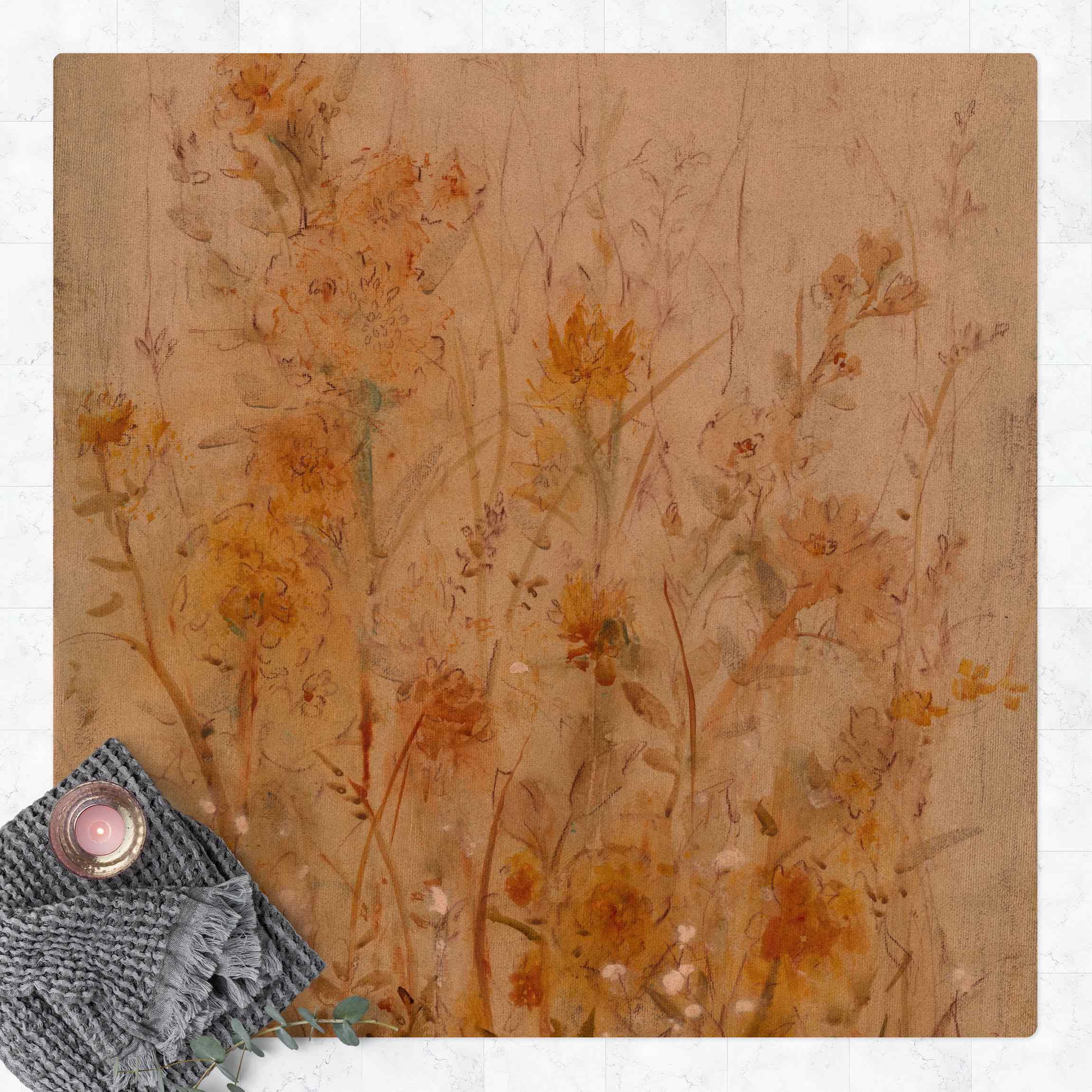 Kork-Teppich Gelbe Wilde Blumenwiese