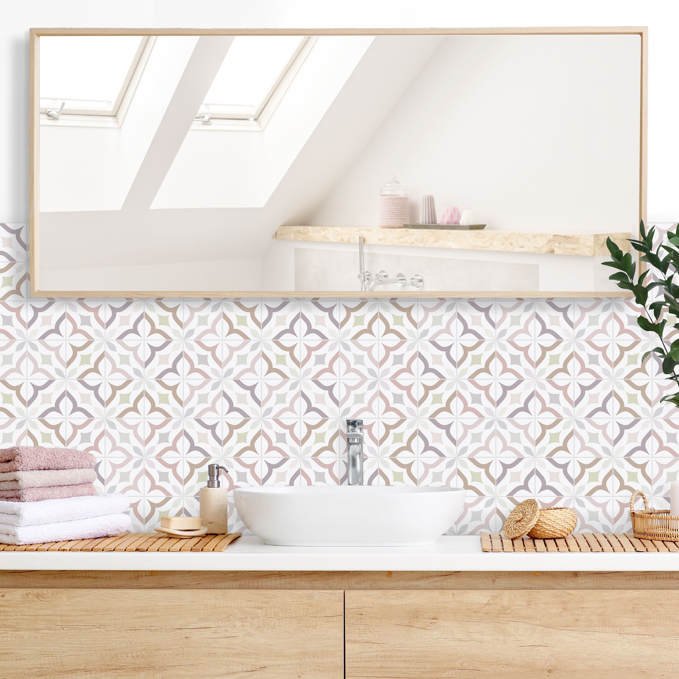 Wandverkleidung Bad Geometrische Fliesen - Livorno