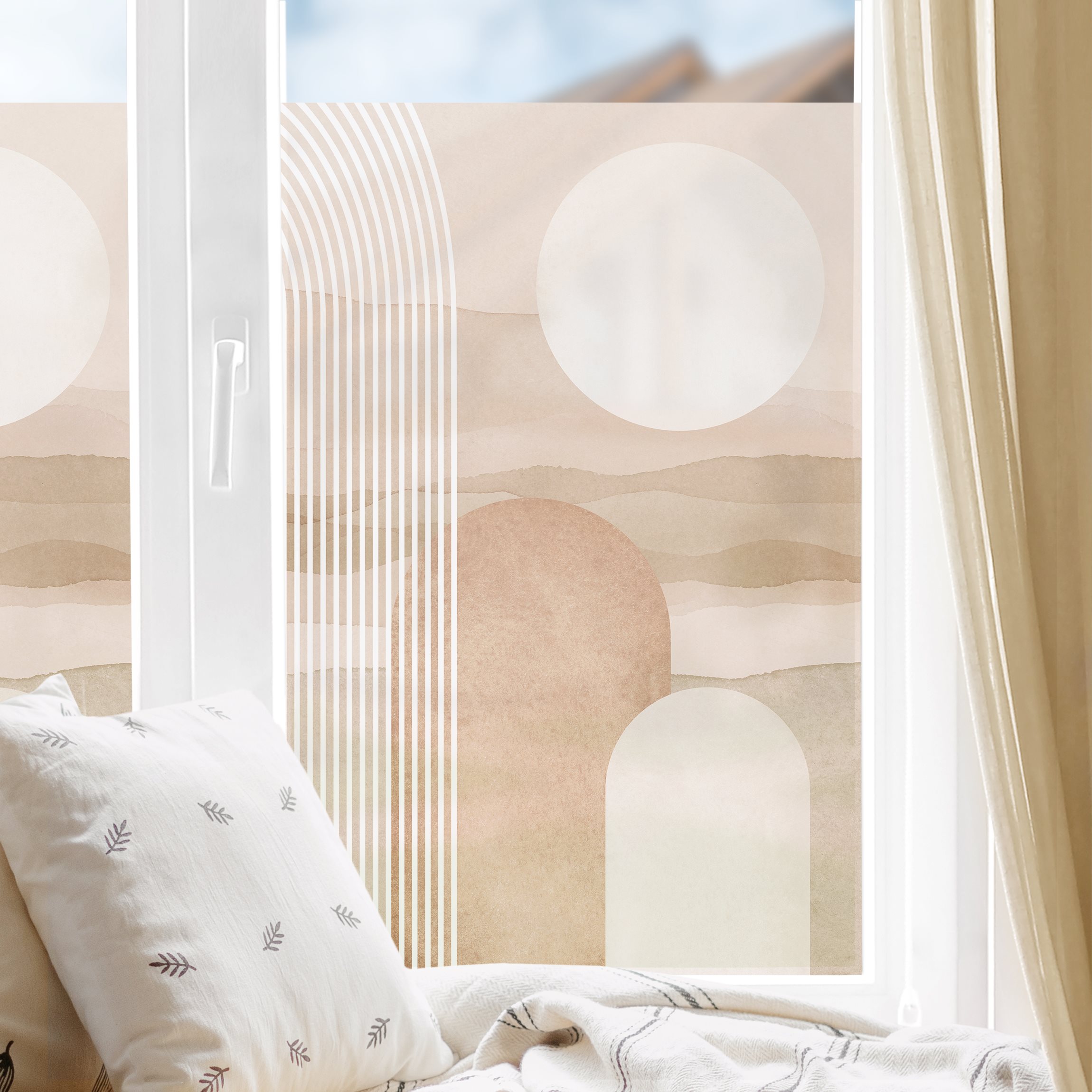 Fensterfolie Geometrische Formen - Sonnenaufgang