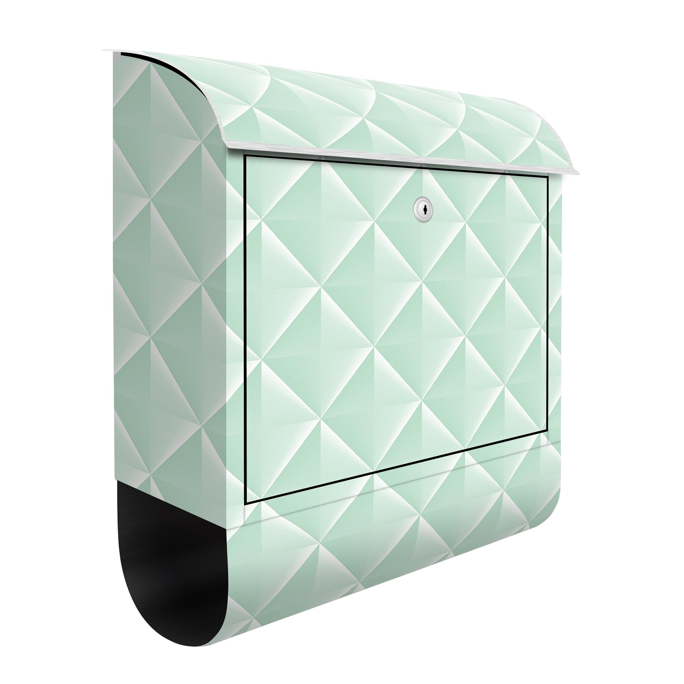 Briefkasten Geometrisches 3D Rauten Muster in Mint