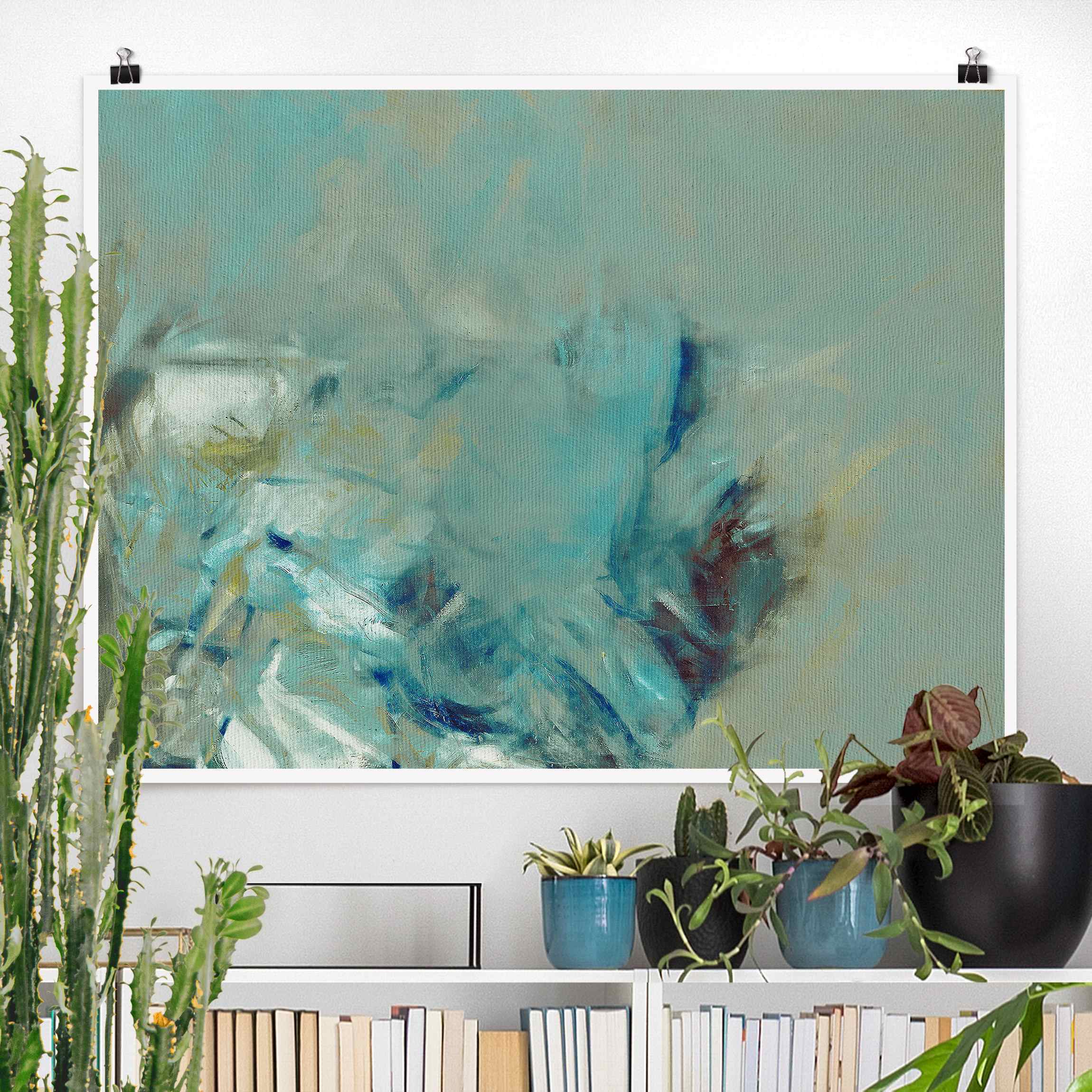 Poster Getarntes Motorrad