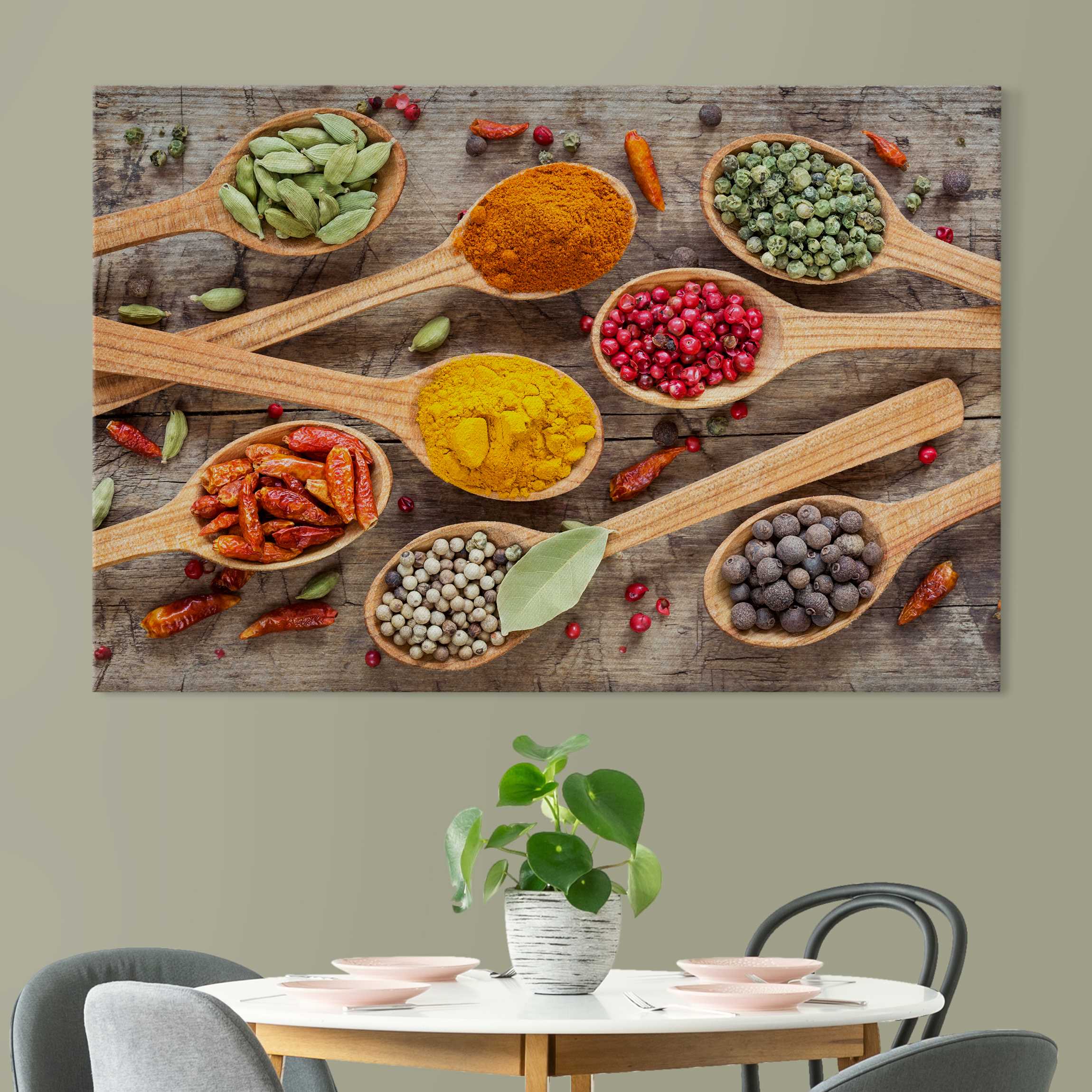 Akustikbild Gewürze auf Holzlöffel