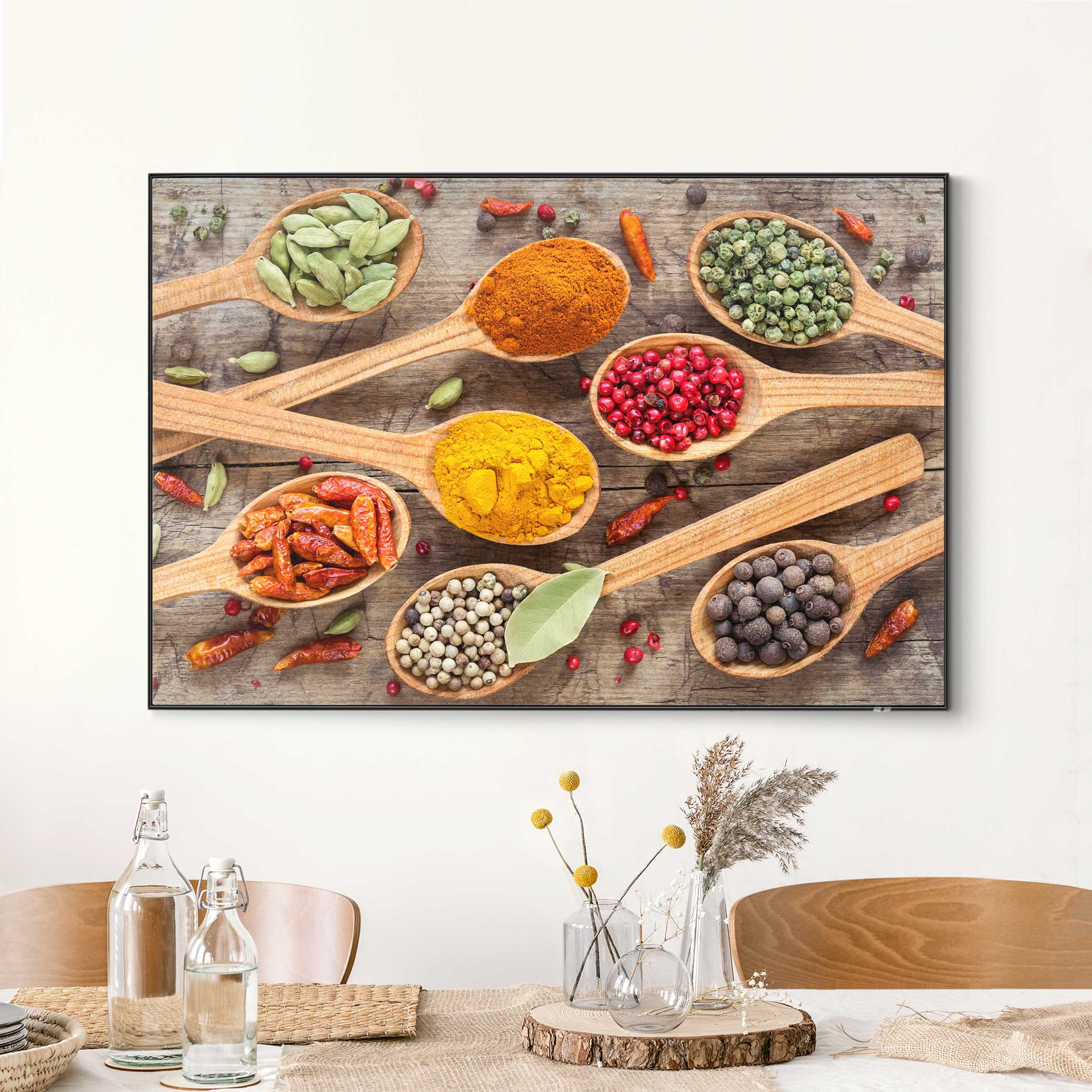 Wechselbild Gewürze auf Holzlöffel