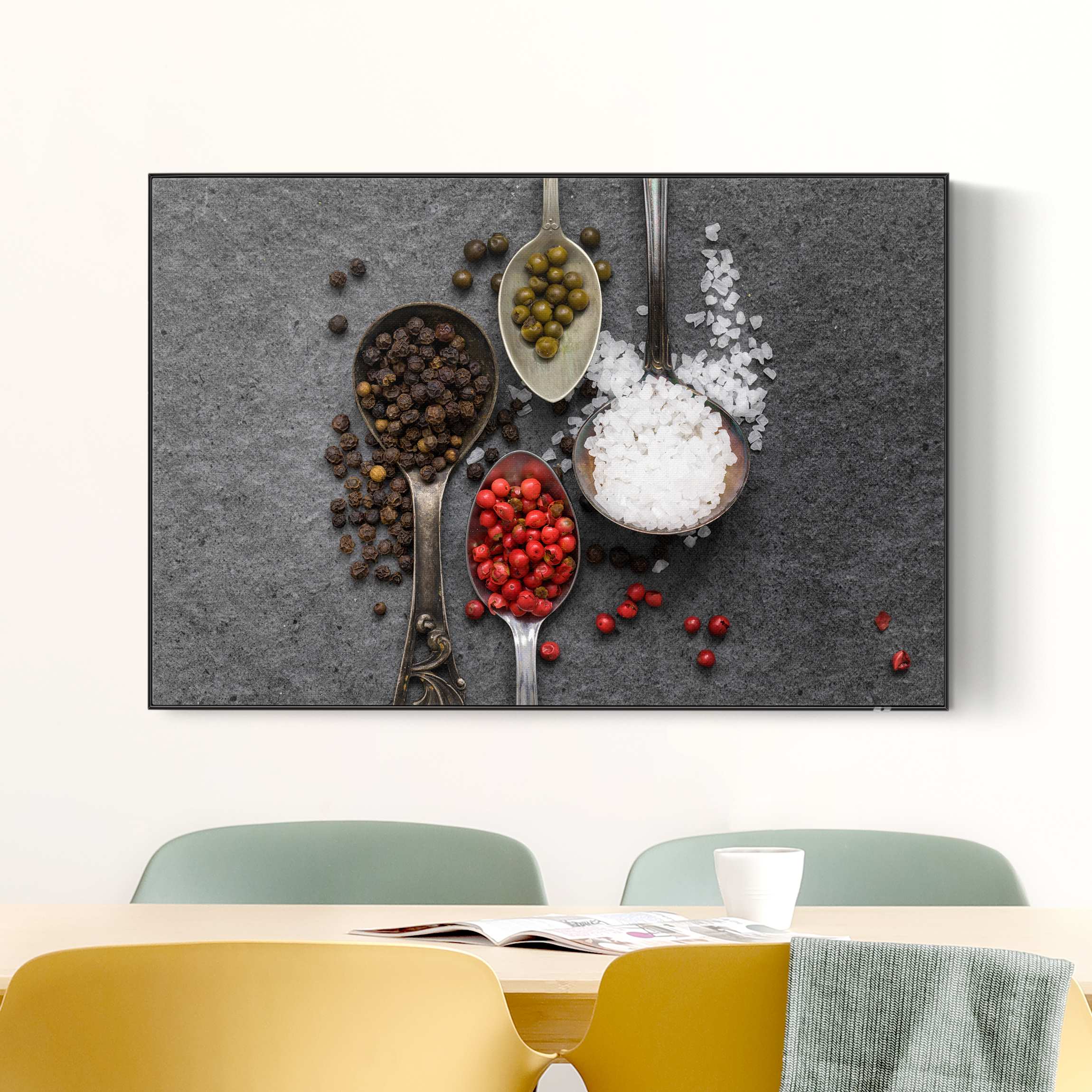 Akustik-Wechselbild Gewürze in Antiklöffeln