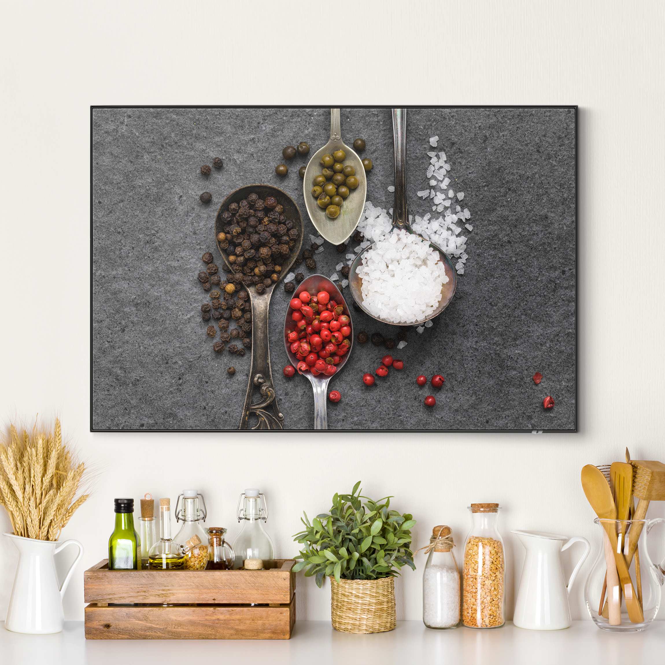 Wechselbild Gewürze in Antiklöffeln