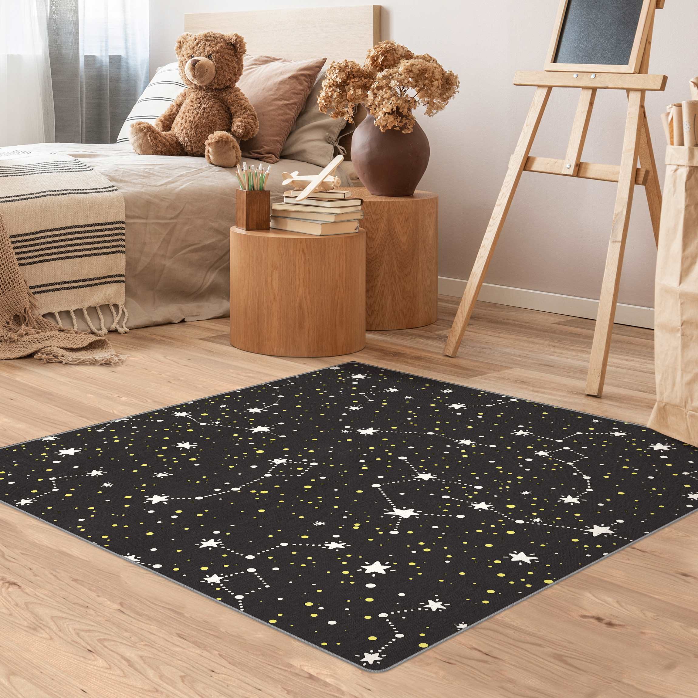 Teppich Gezeichneter Sternenhimmel mit Großem Wagen