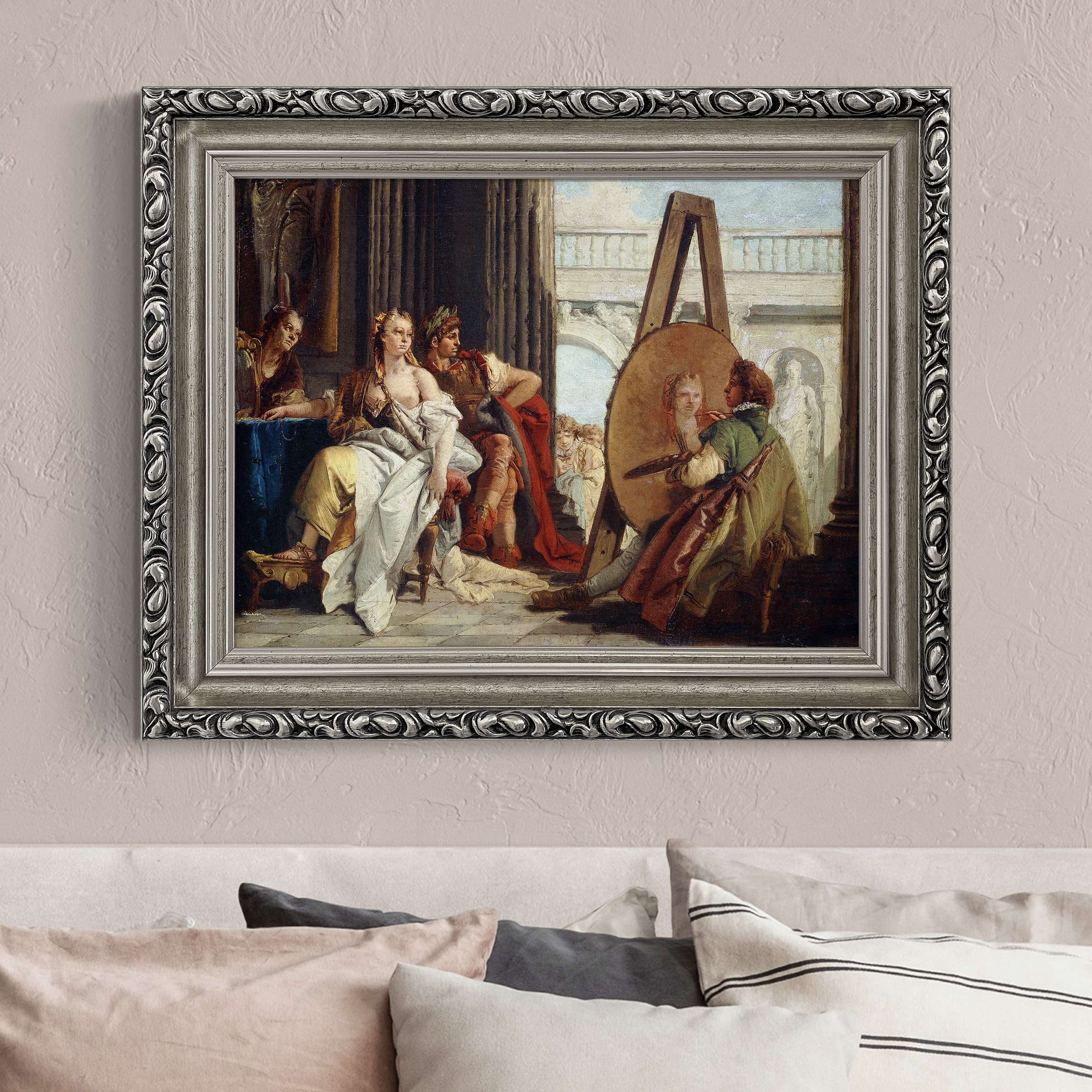 Leinwandbild in Barockrahmen Giovanni Battista Tiepolo - Alexander der Große