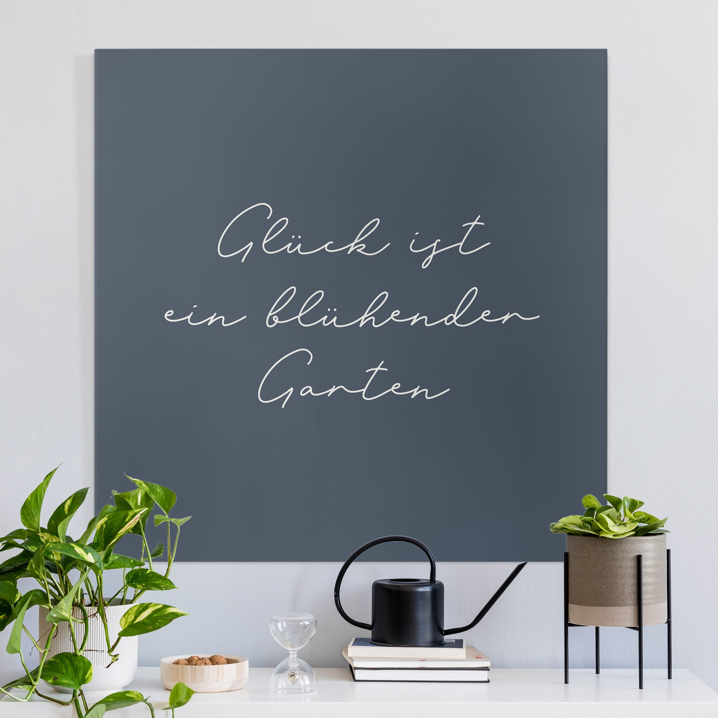 Leinwandbild Glück ist ein blühender Garten