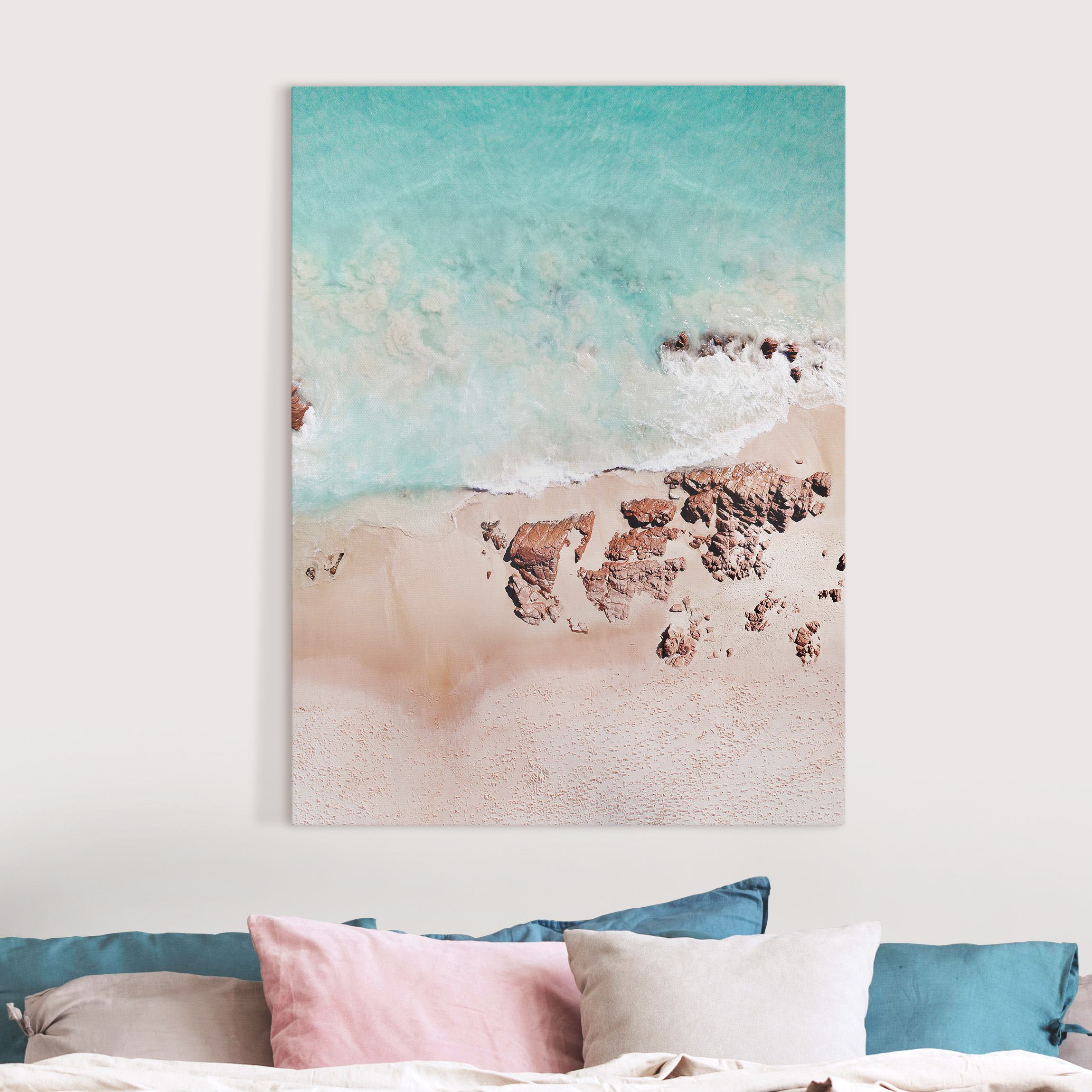 Leinwandbild Golden Rose Beach