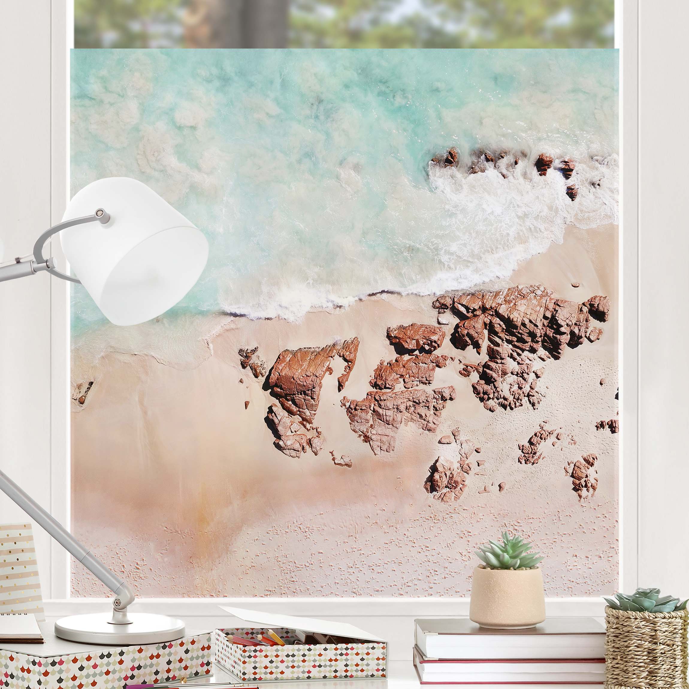 Fensterfolie Golden Rose Beach