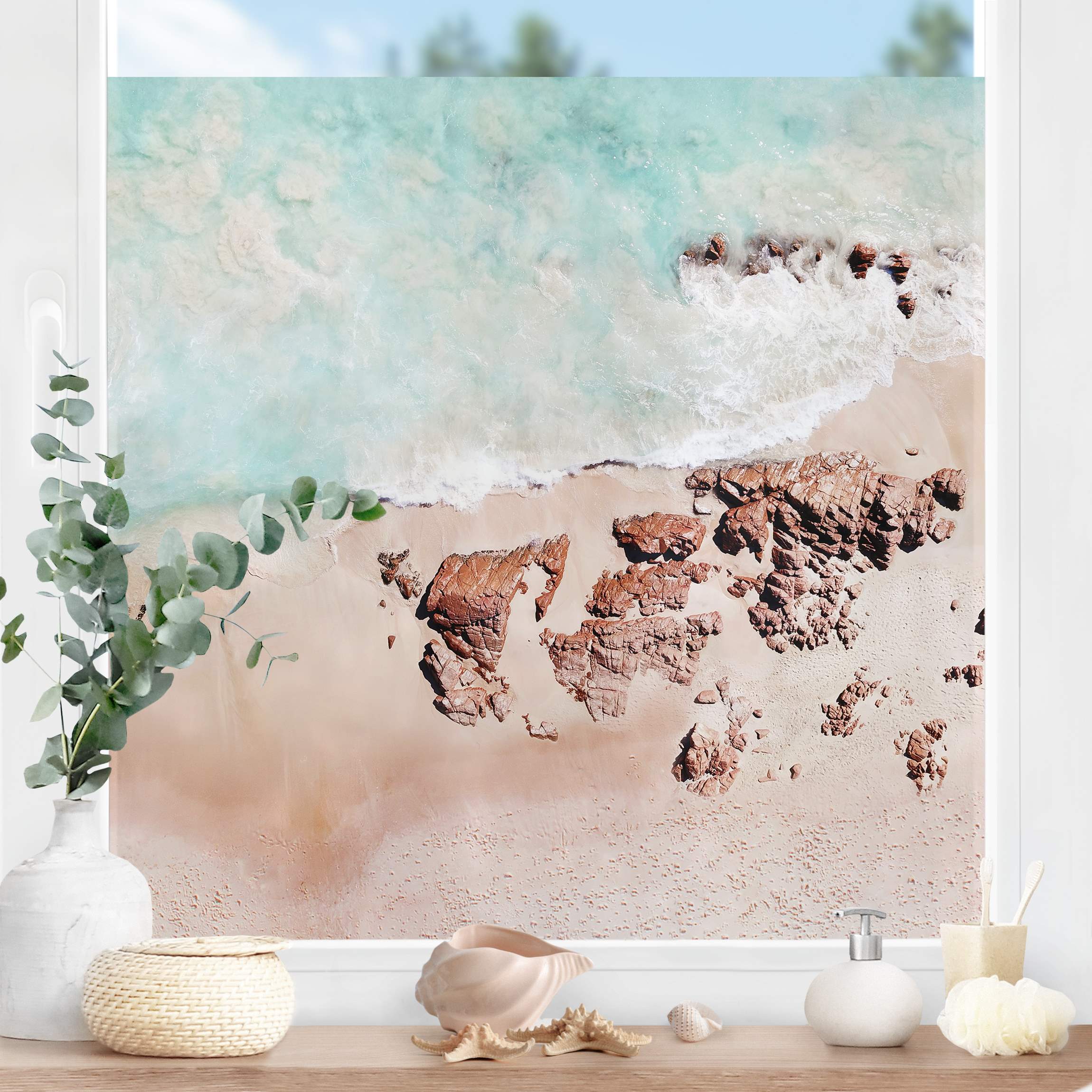 Fensterfolie Golden Rose Beach