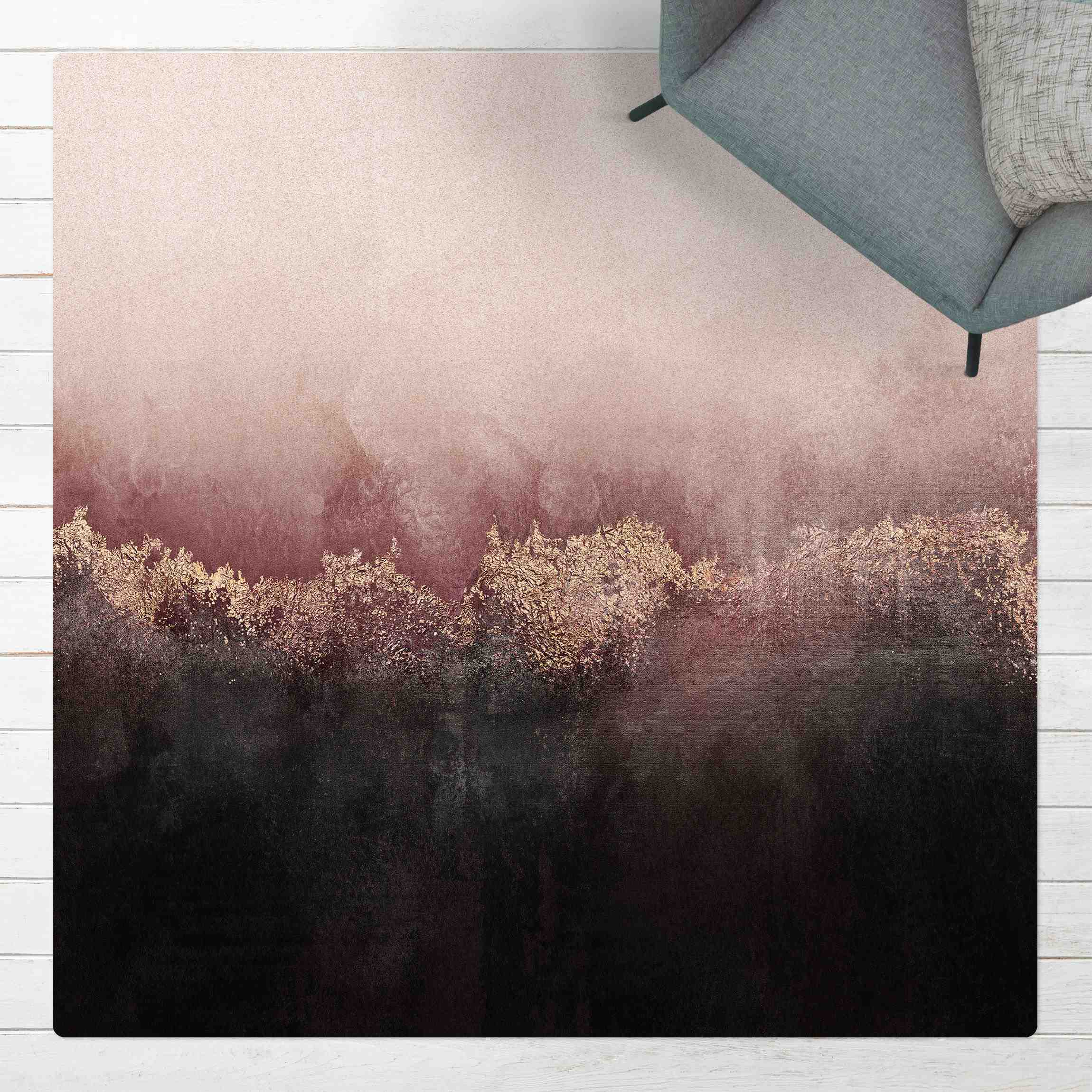 Kork-Teppich Goldene Dämmerung Rosa