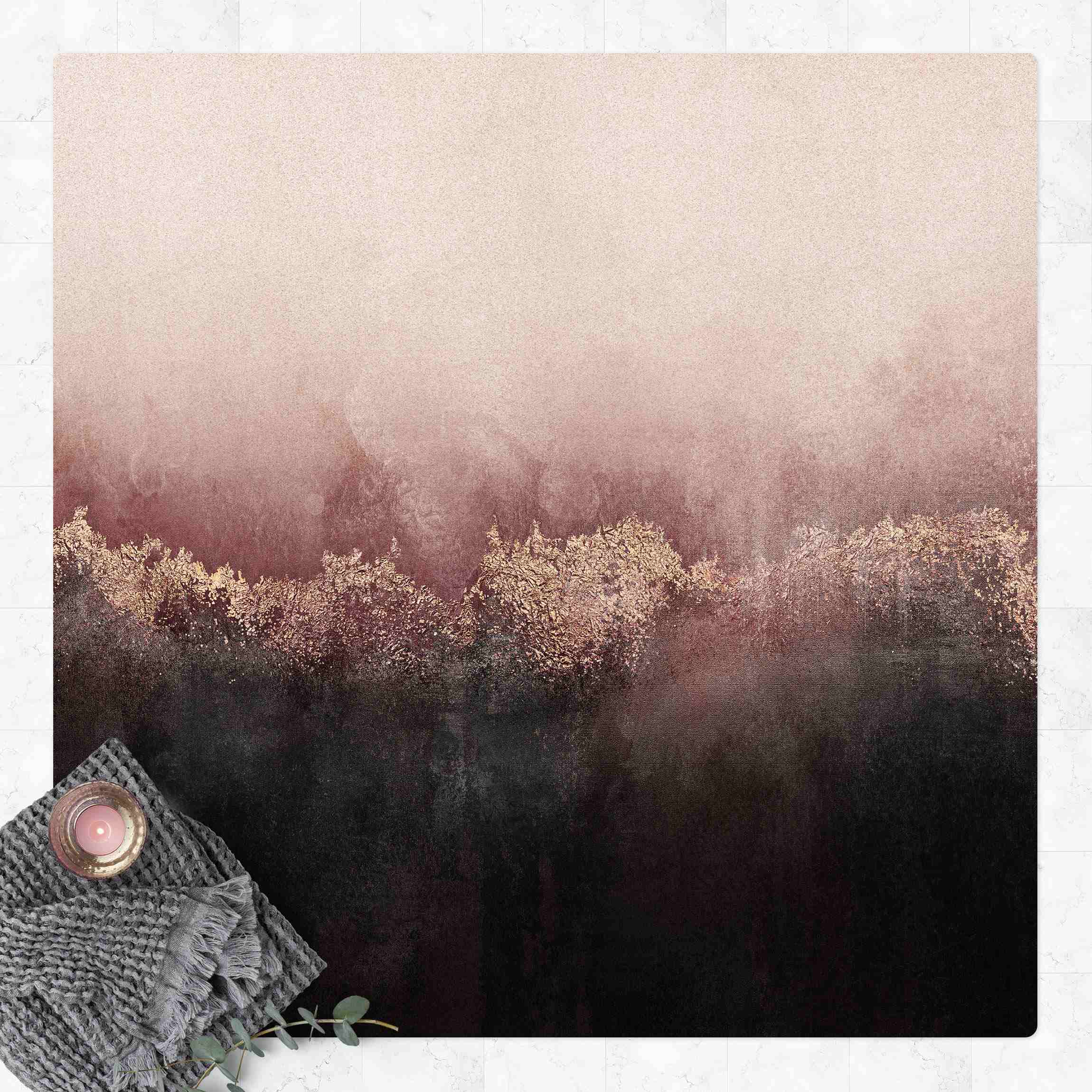Kork-Teppich Goldene Dämmerung Rosa