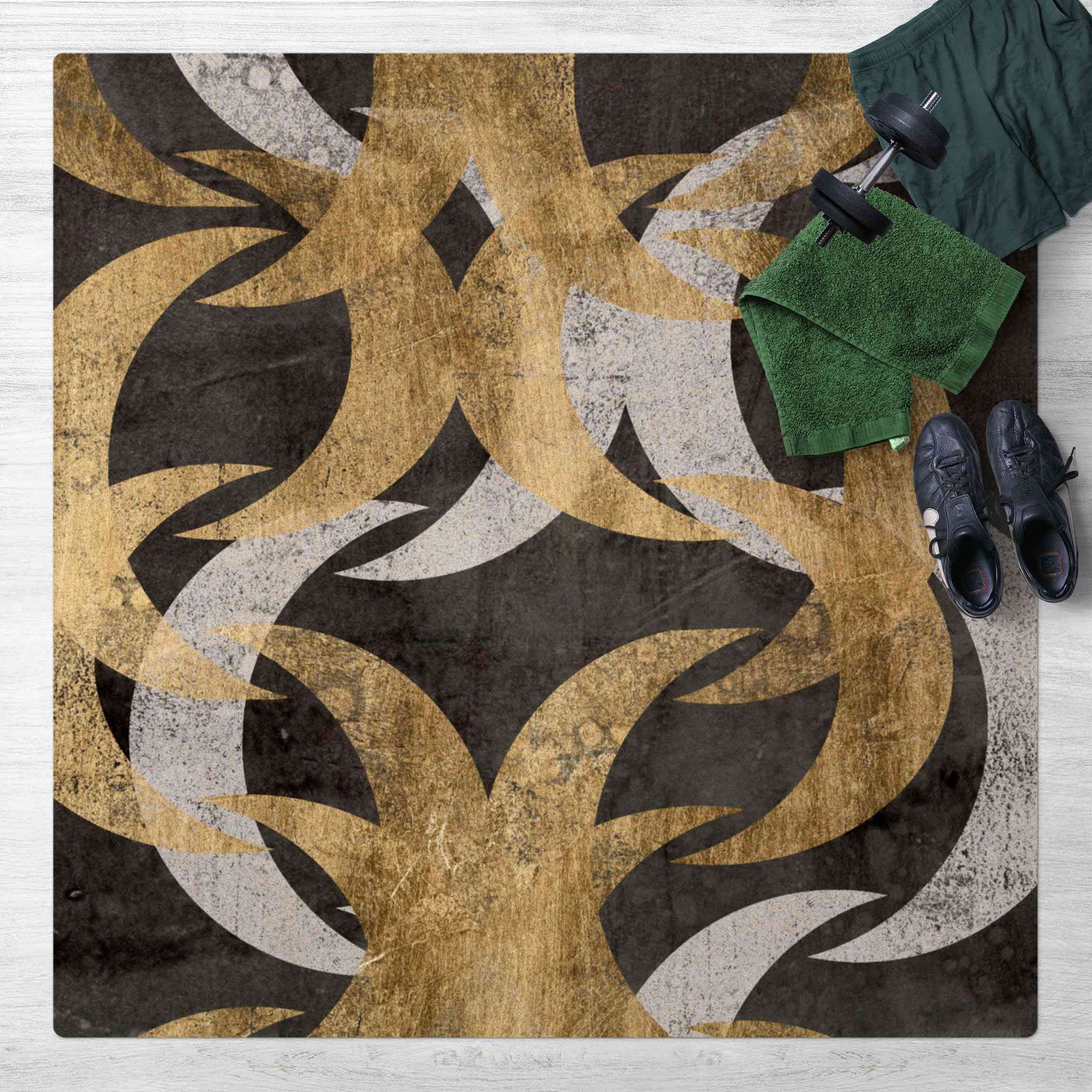 Kork-Teppich Goldene und Silberne Halbmonde