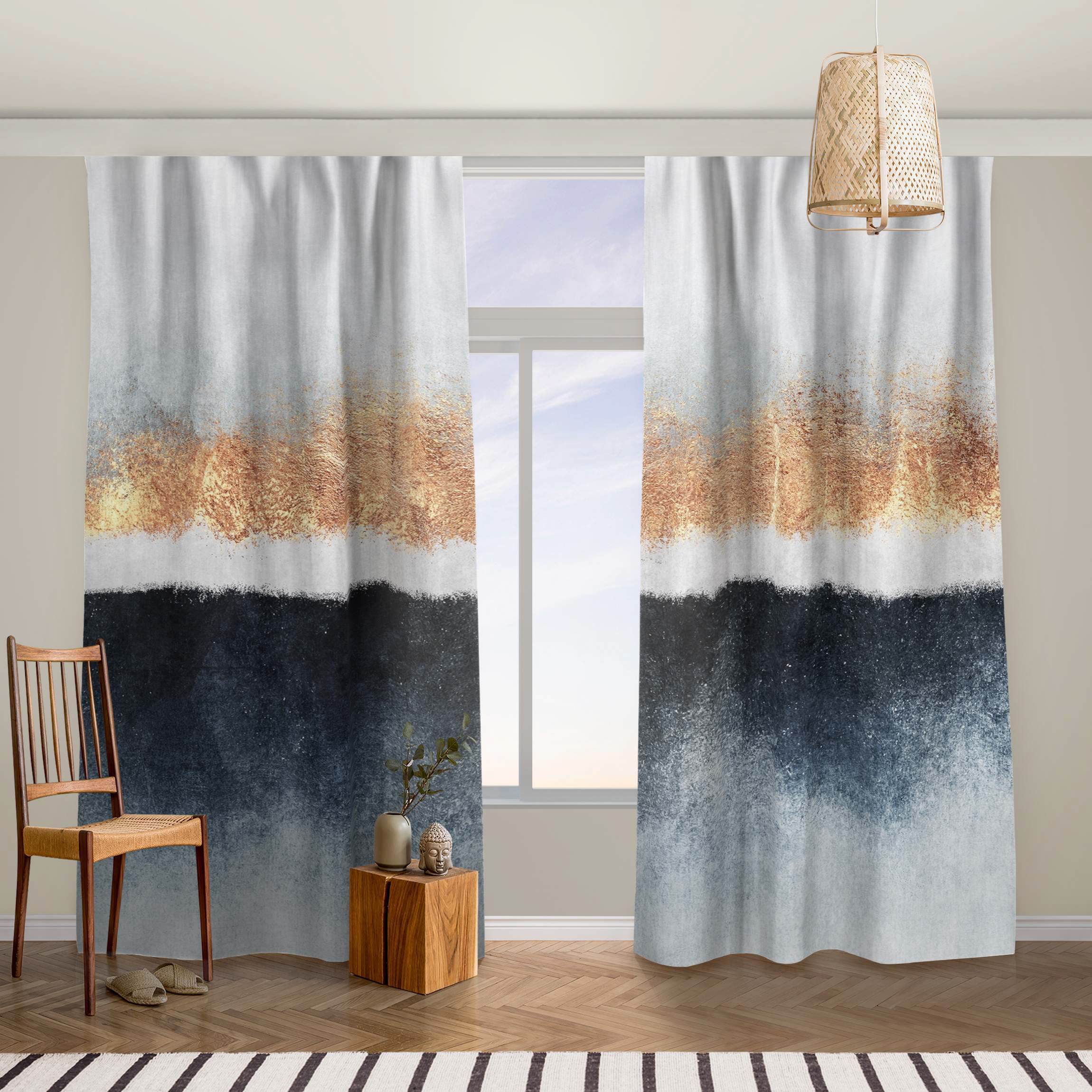 Vorhang Goldener Horizont Aquarell