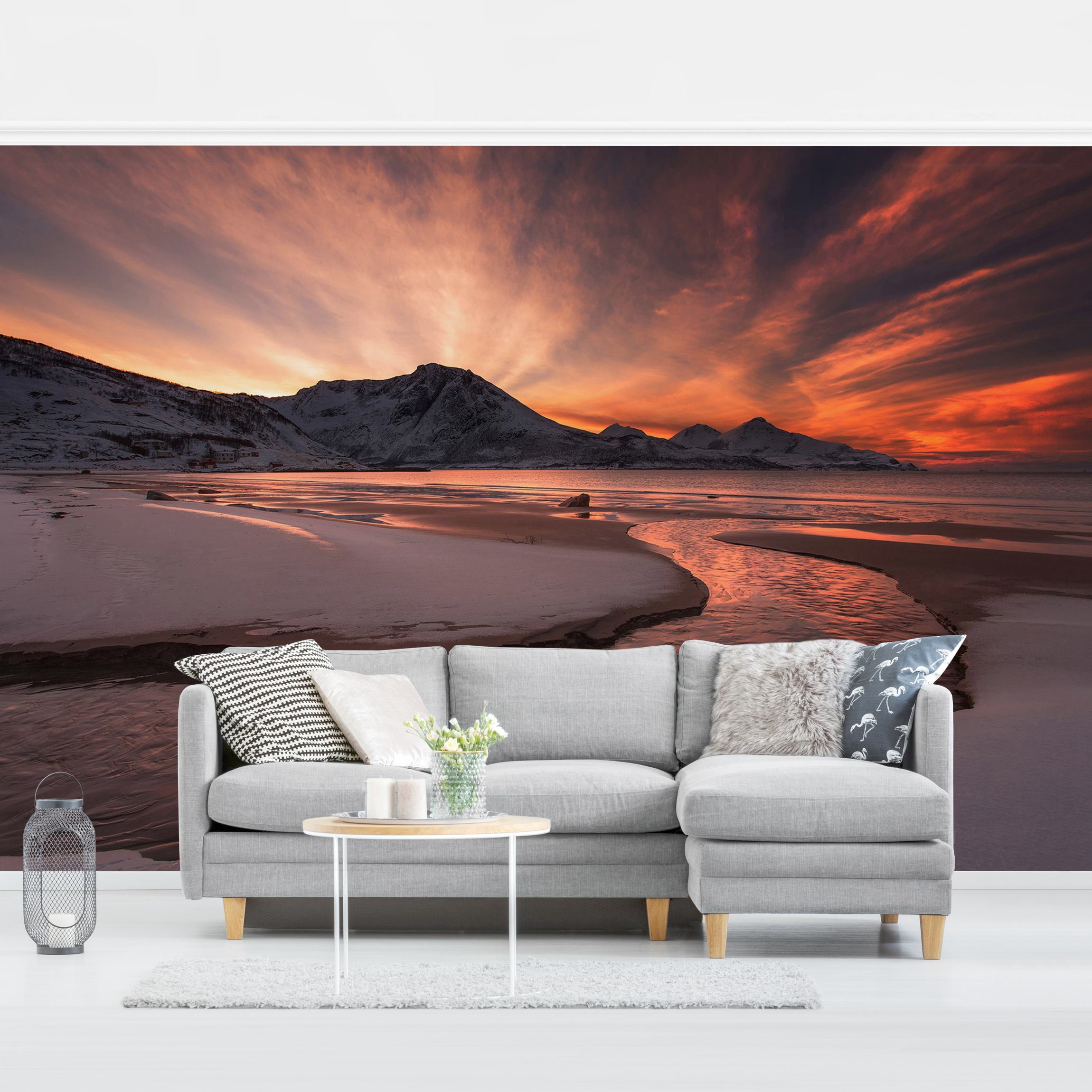 Fototapete Goldener Sonnenuntergang