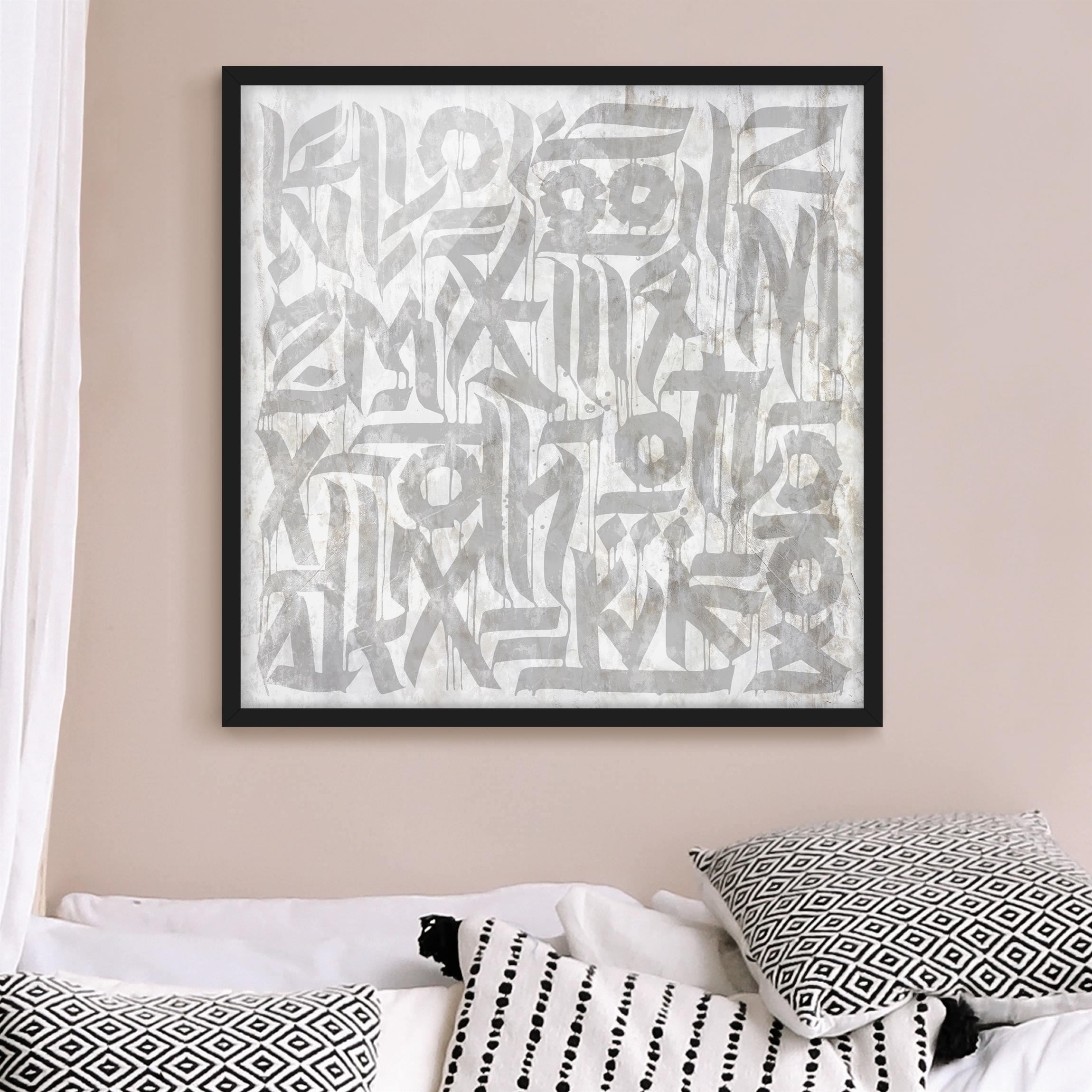 Bild mit Rahmen Graffiti Art Calligraphy