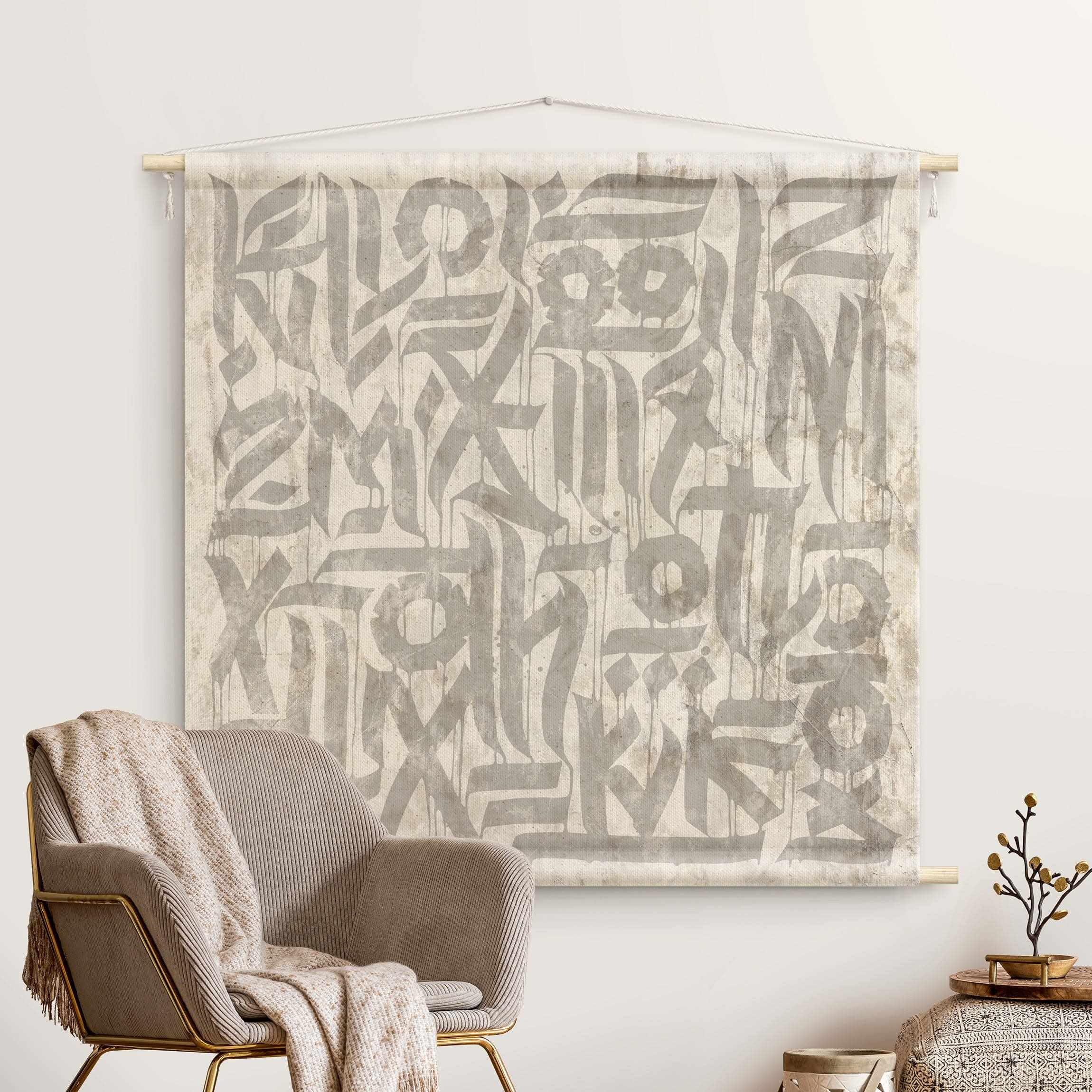 Wandteppich Graffiti Art Calligraphy