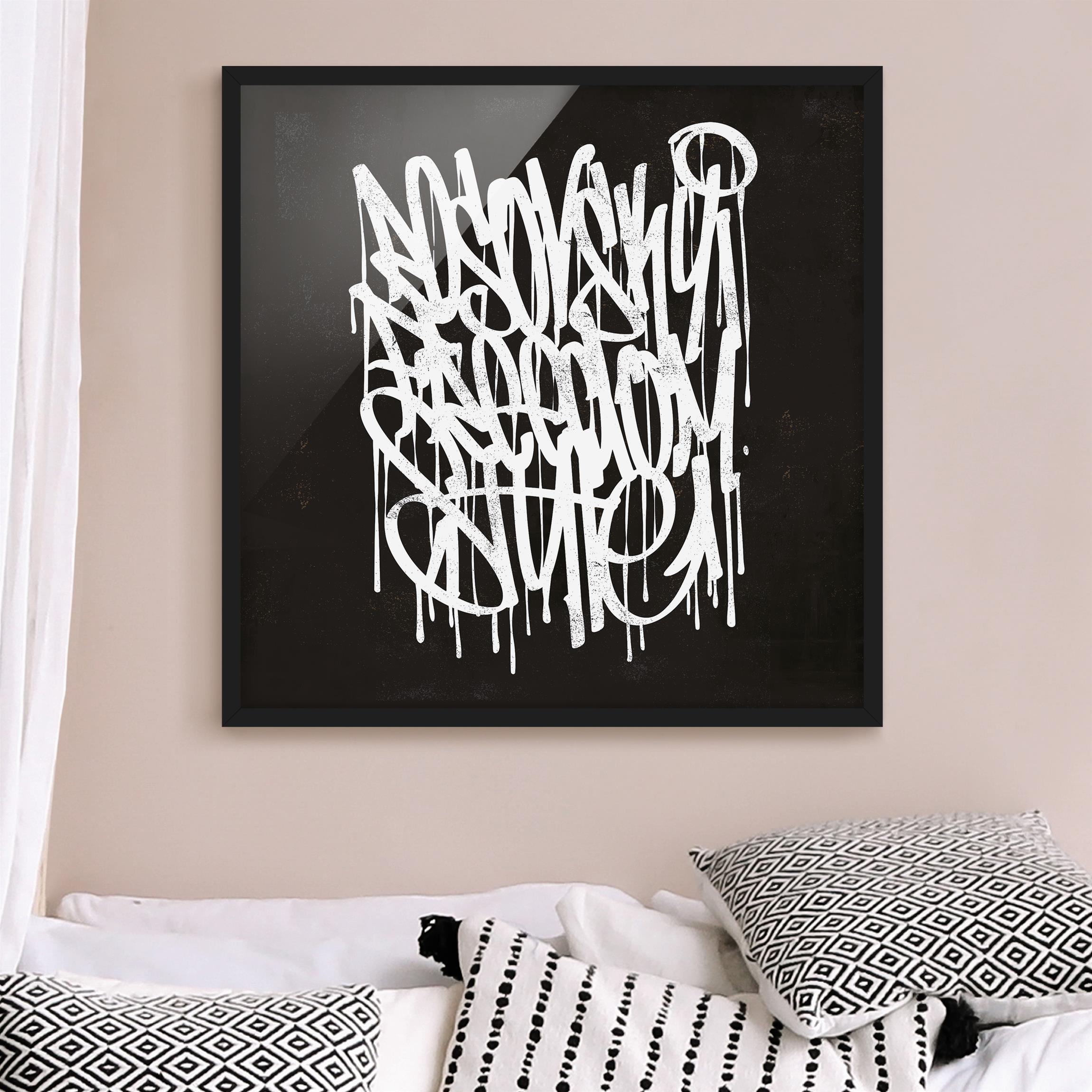 Bild mit Rahmen Graffiti Art Freedom Style