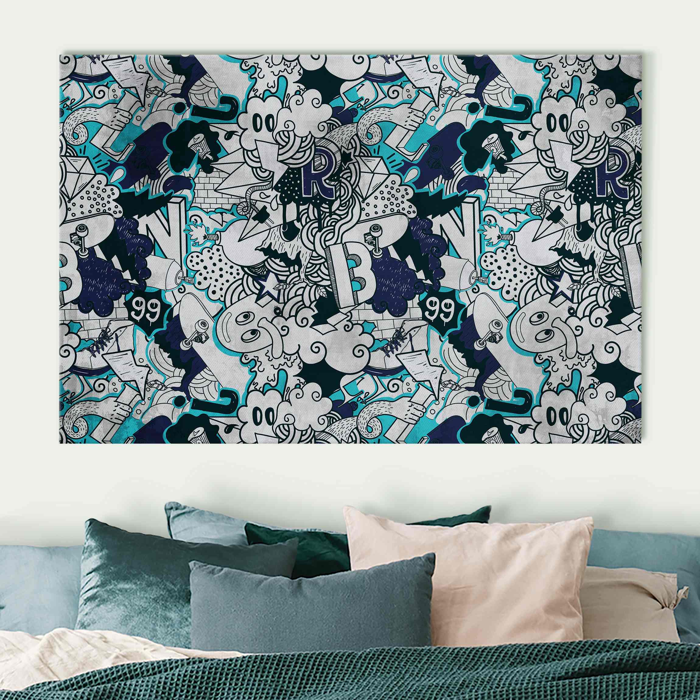 Akustikbild Graffiti Art Skater Doodle