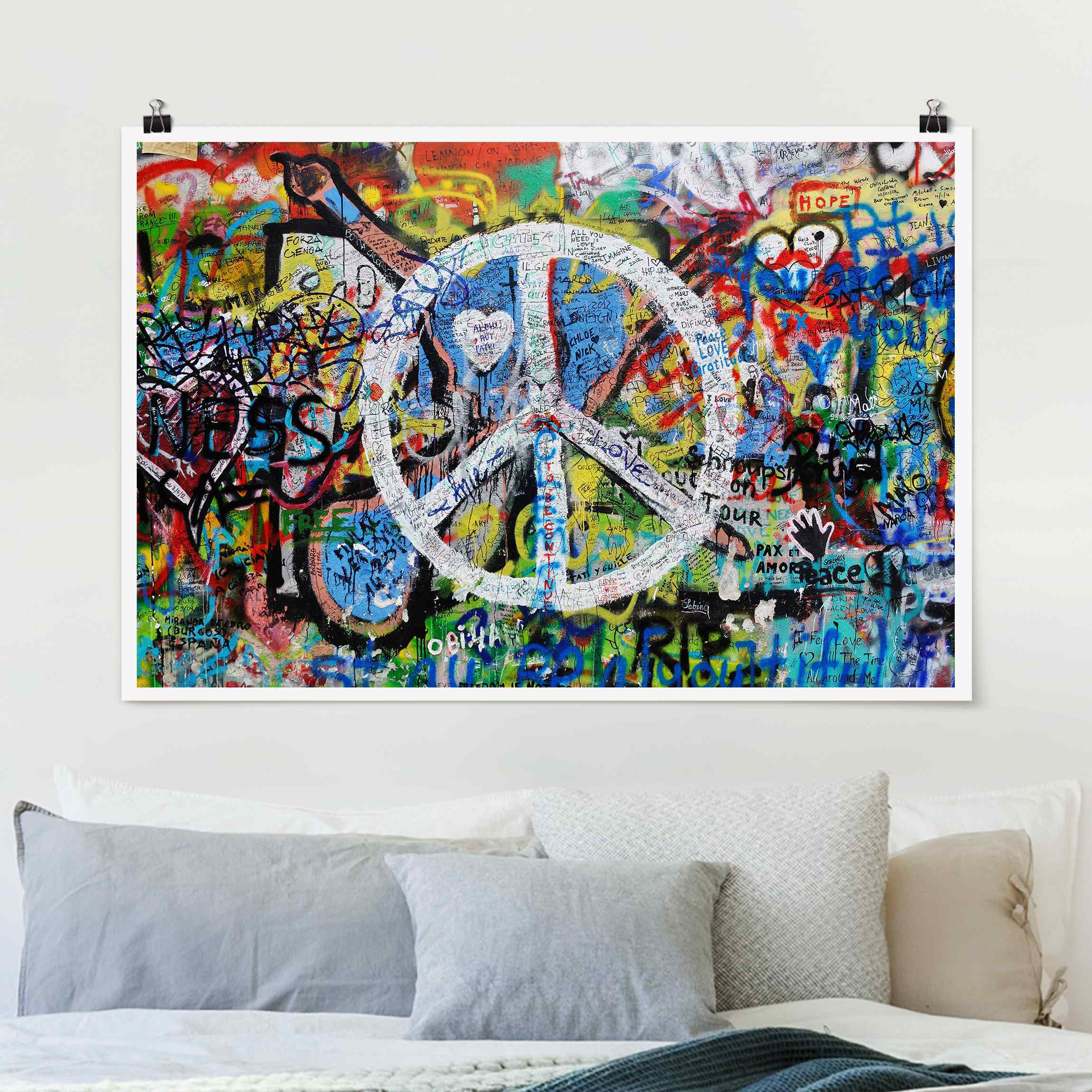 Poster Graffiti Wall Peace Sign