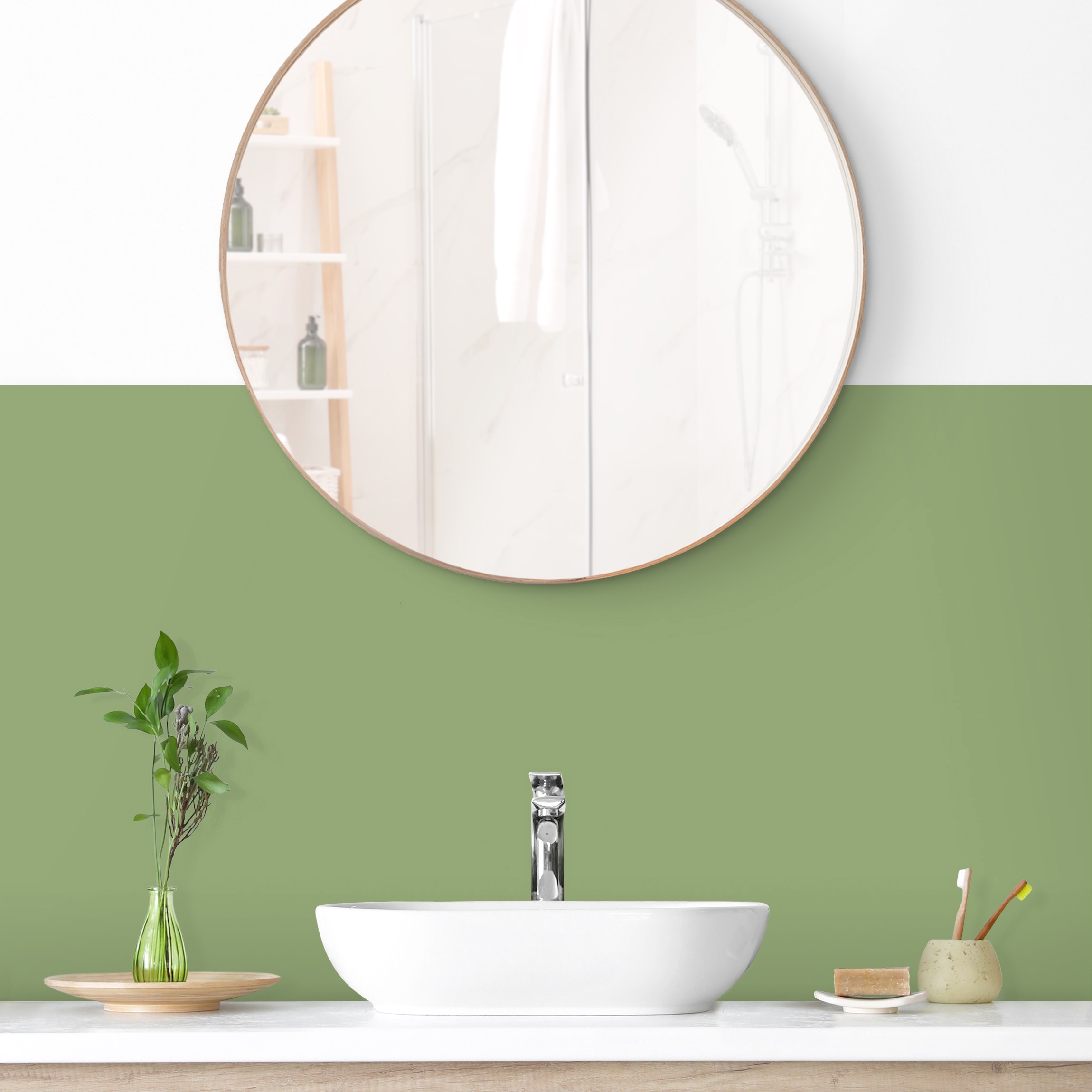 Wandverkleidung Bad Green Grape