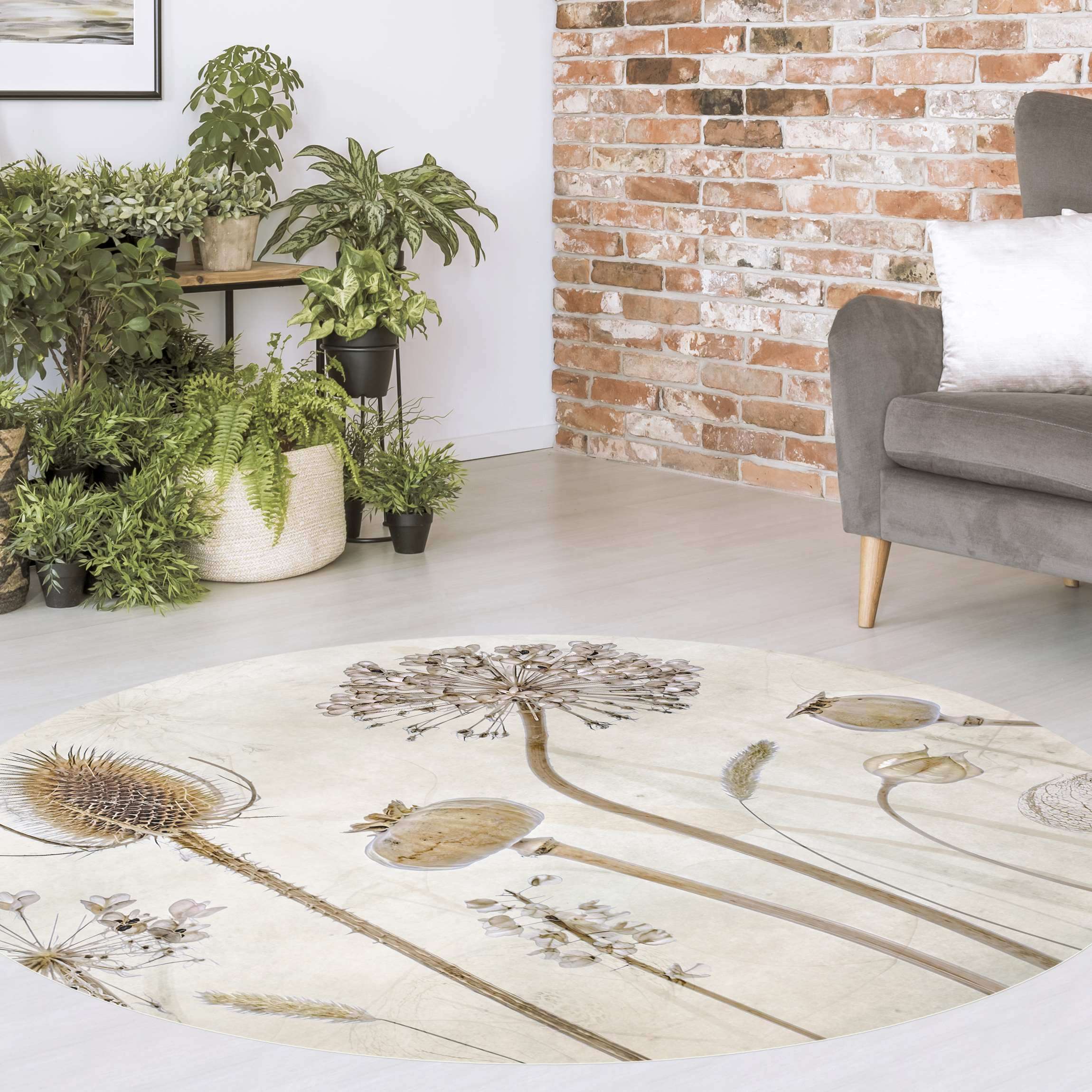 Runder Vinyl-Teppich Growing Old