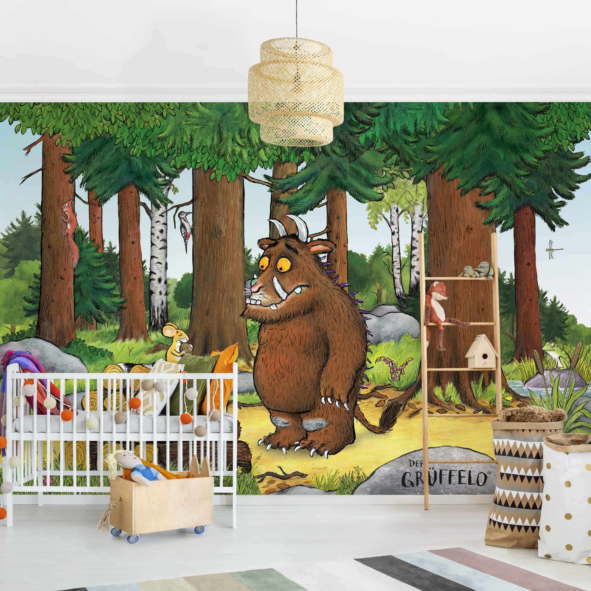 Fototapete Kinderzimmer Grüffelo - Trifft die Maus