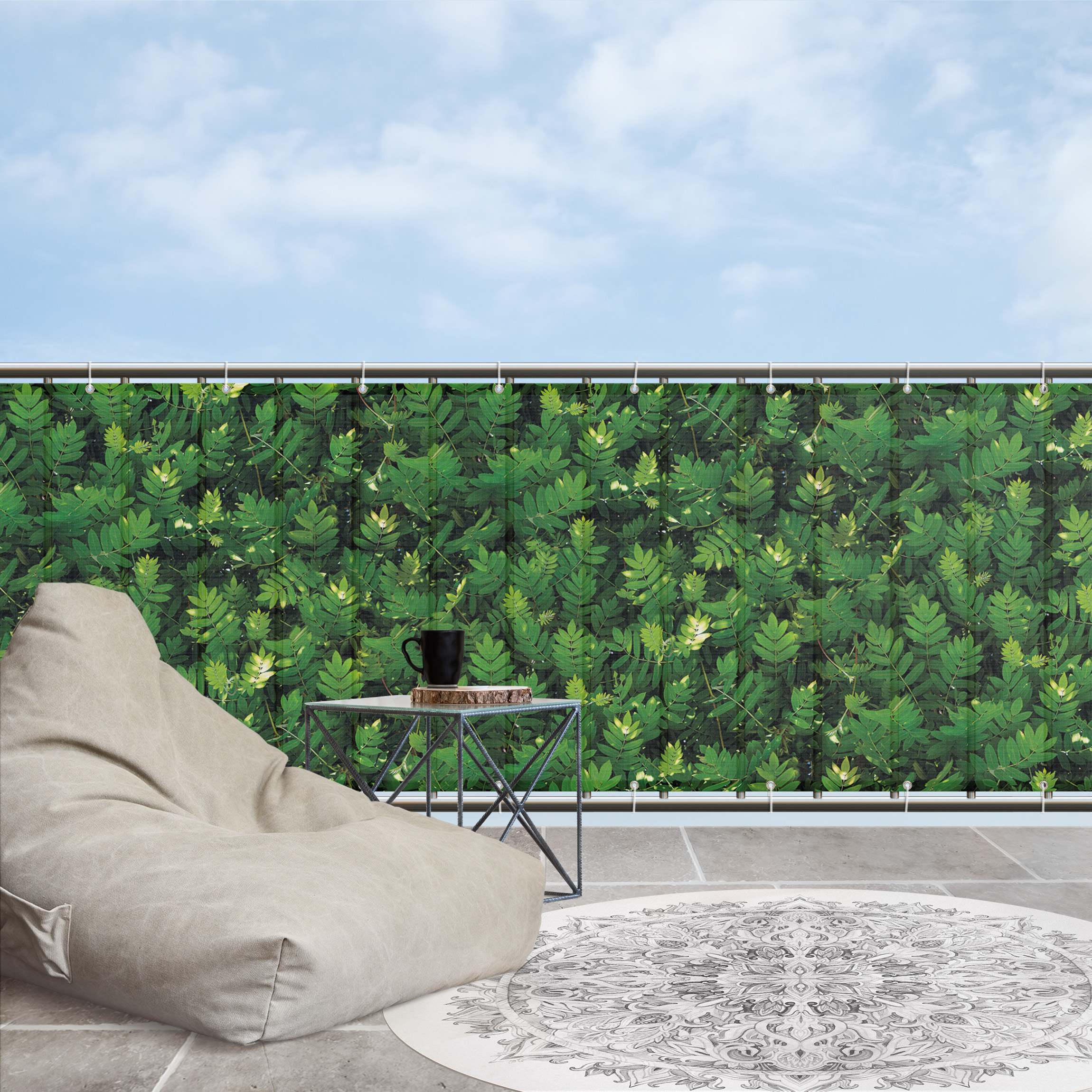 Balkon Sichtschutz Grüne Hecke