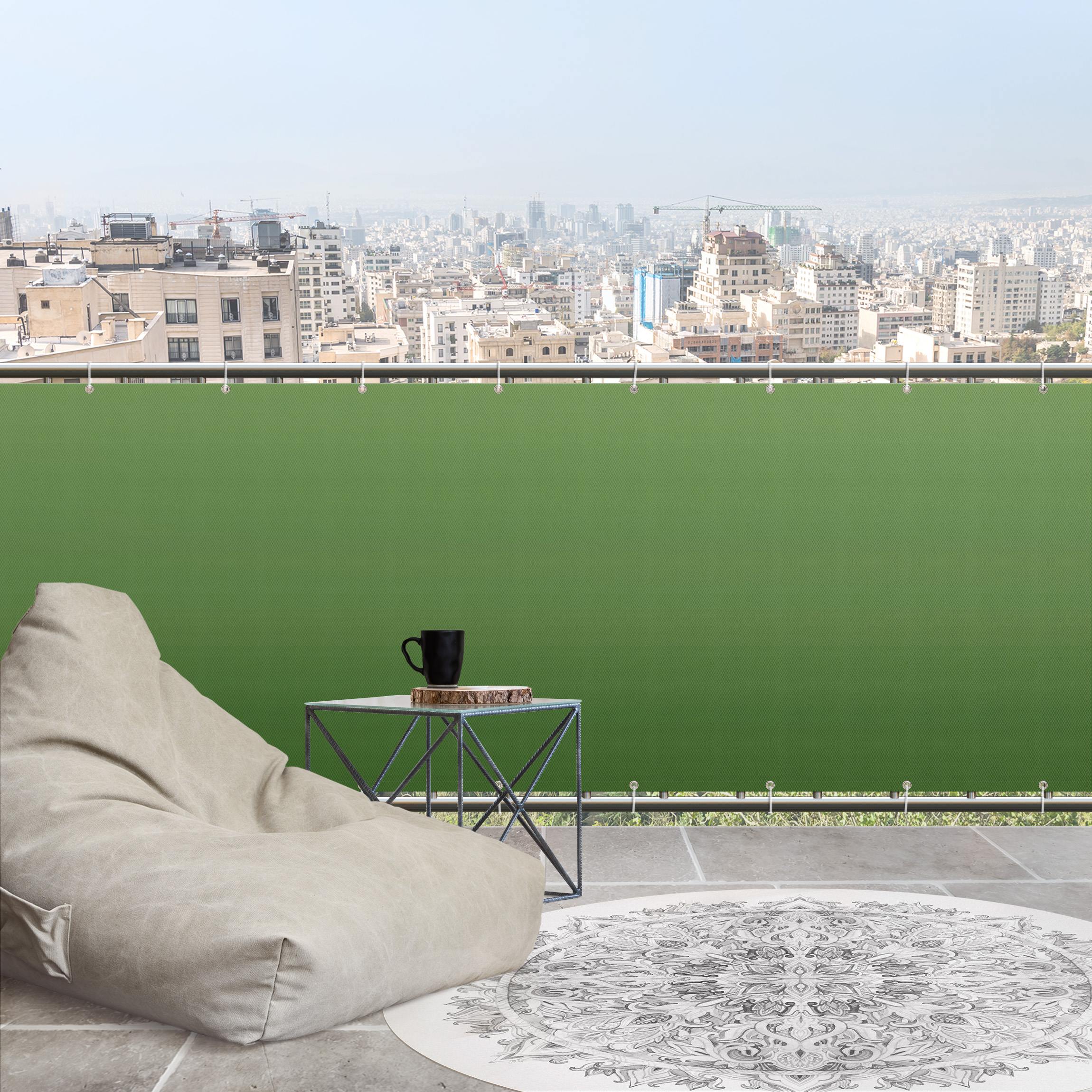 Balkon Sichtschutz Grüner Farbverlauf