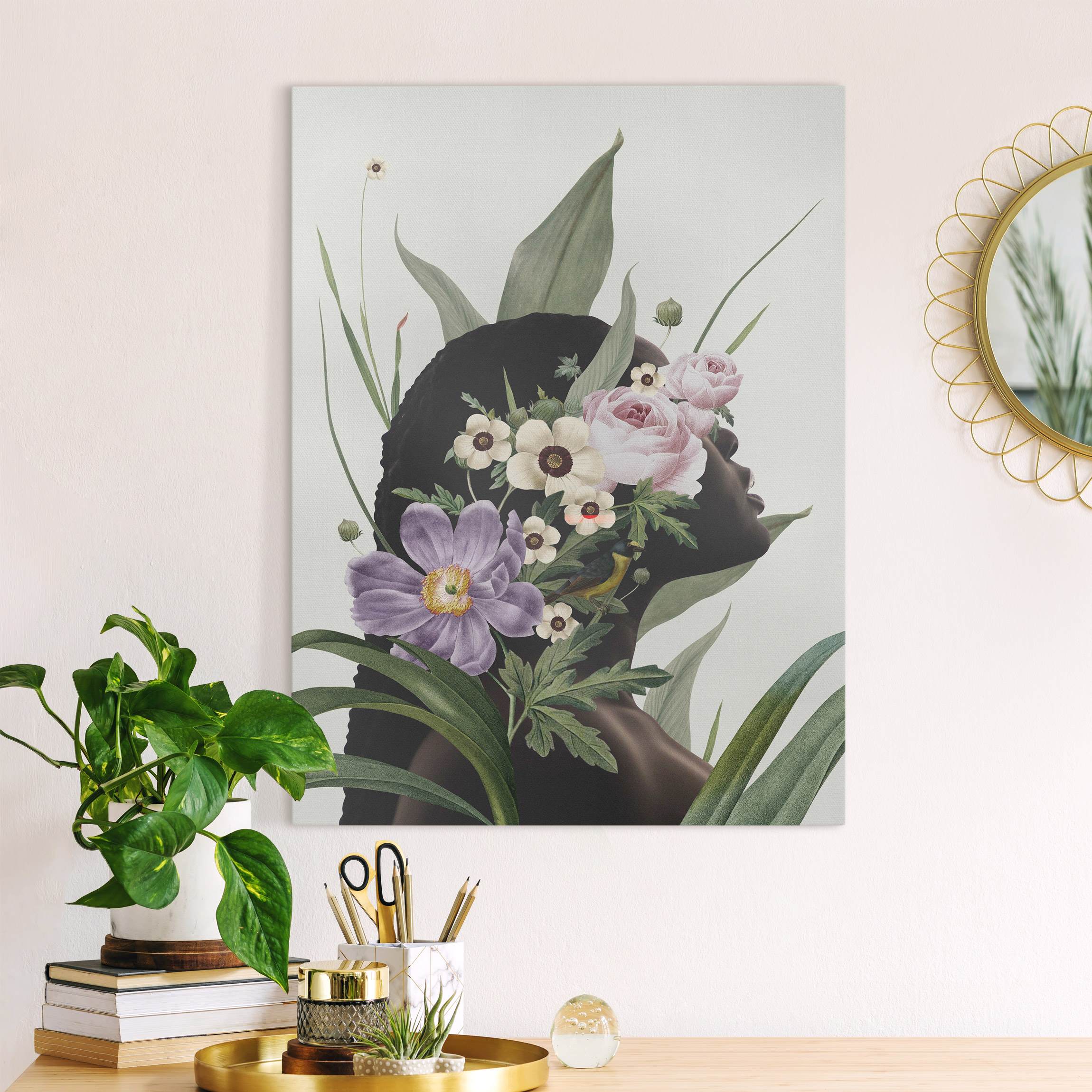 Leinwandbild Grüner Garten im Kopf