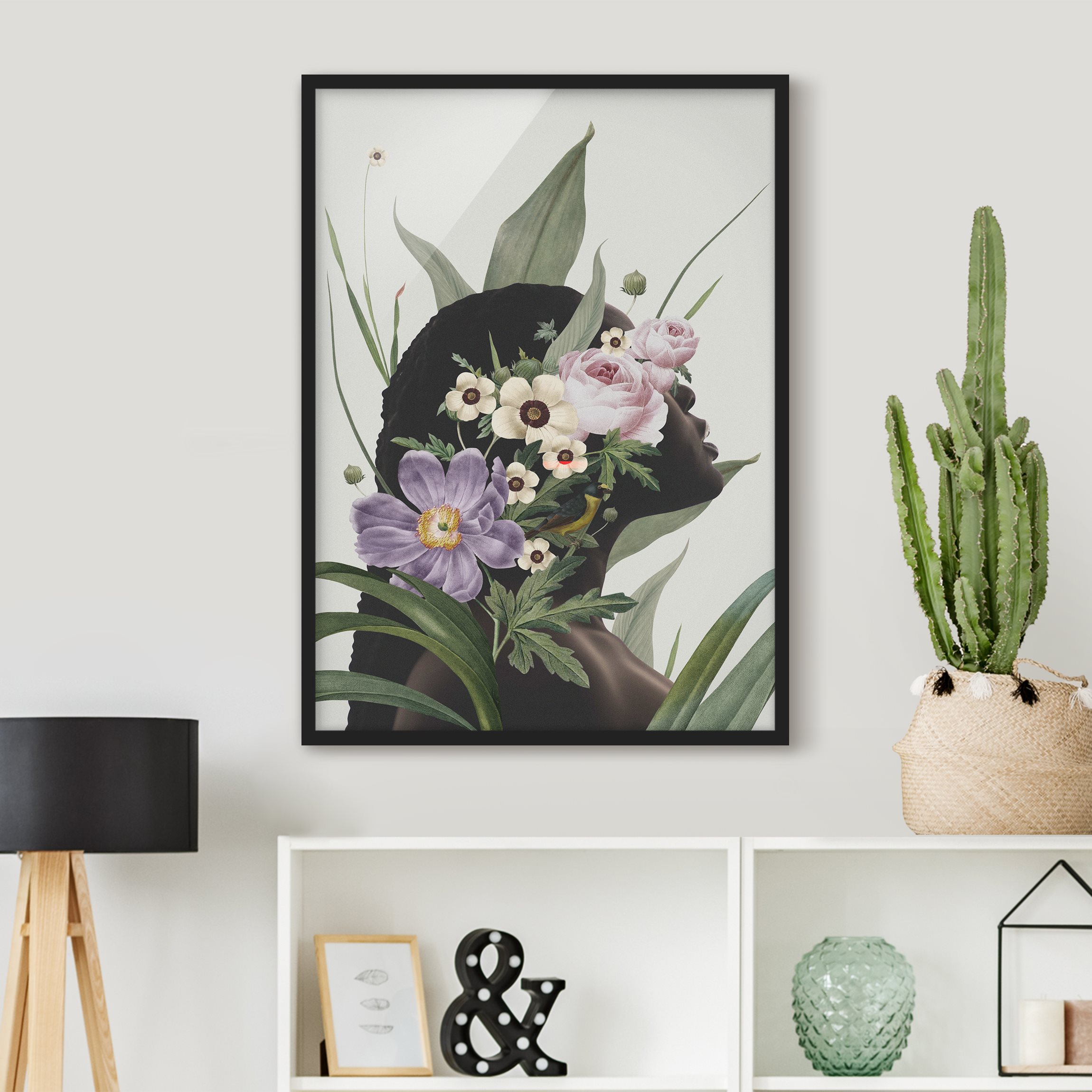 Bild mit Rahmen Grüner Garten im Kopf