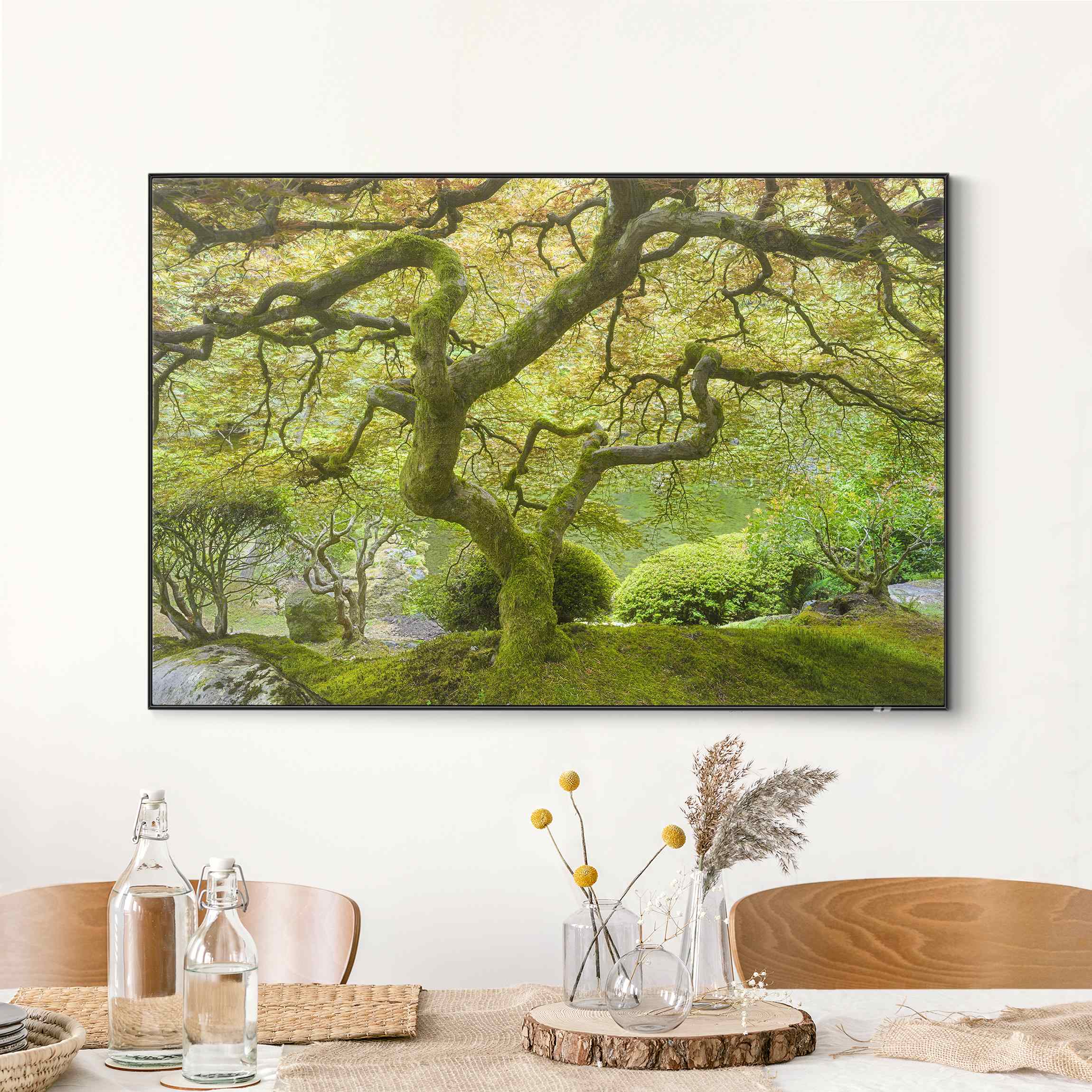 Wechselbild Grüner Japanischer Garten