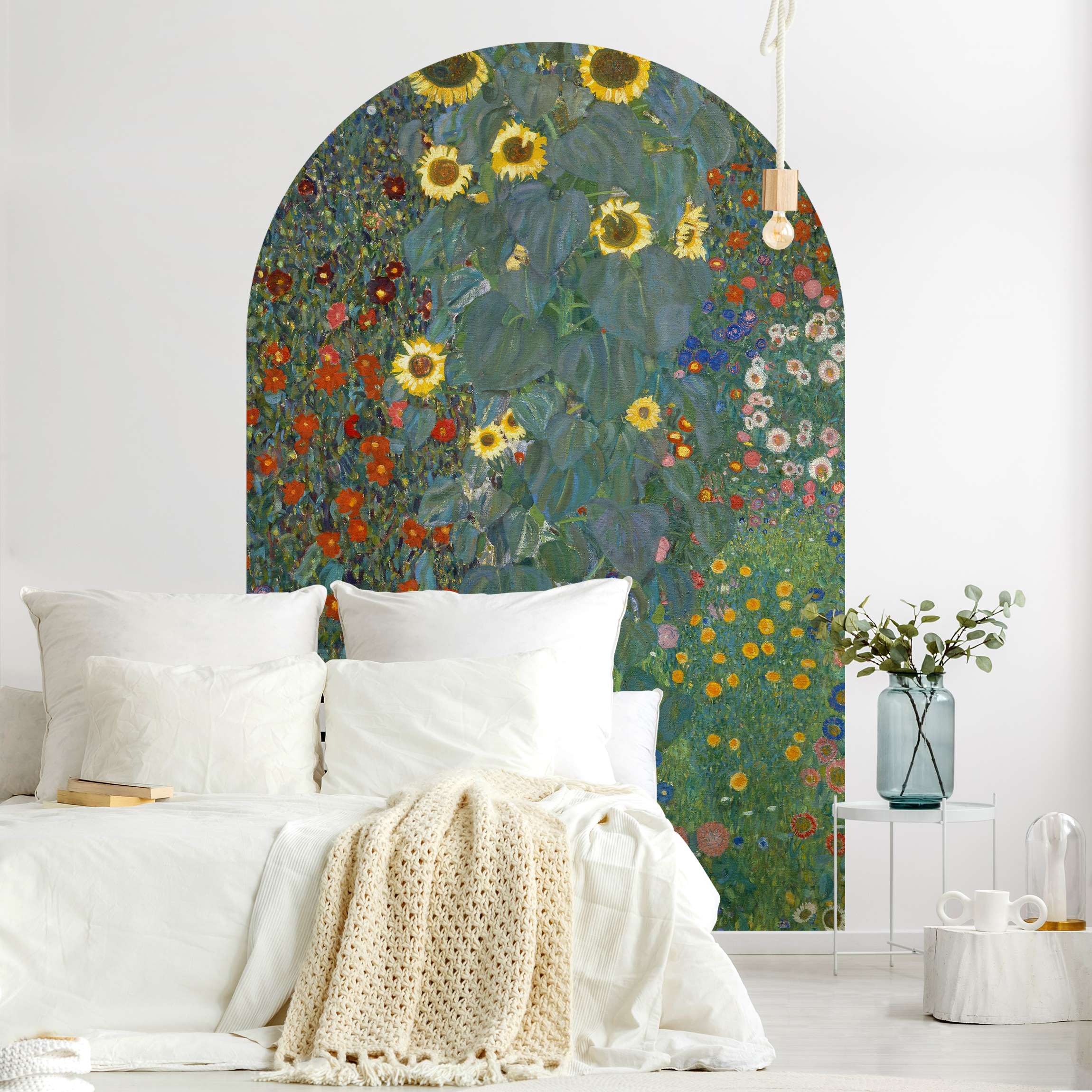 Rundbogen Tapete Gustav Klimt - Garten Sonnenblumen