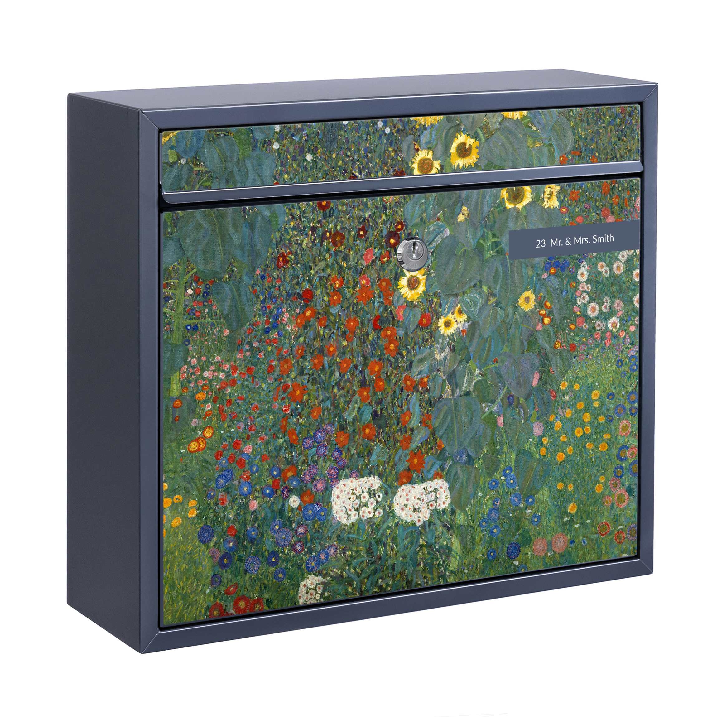Briefkasten mit eigenem Text Gustav Klimt - Garten Sonnenblumen