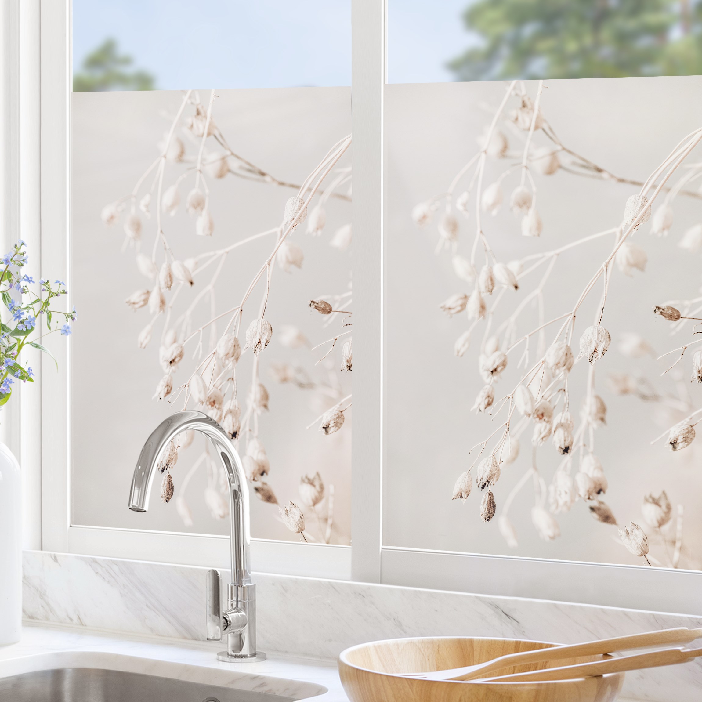 Fensterfolie Hängende Trockenknospen