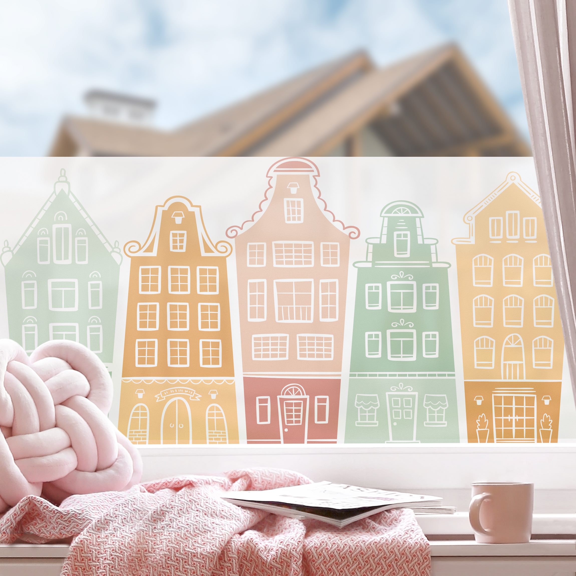 Fensterfolie Häuser Siedlung