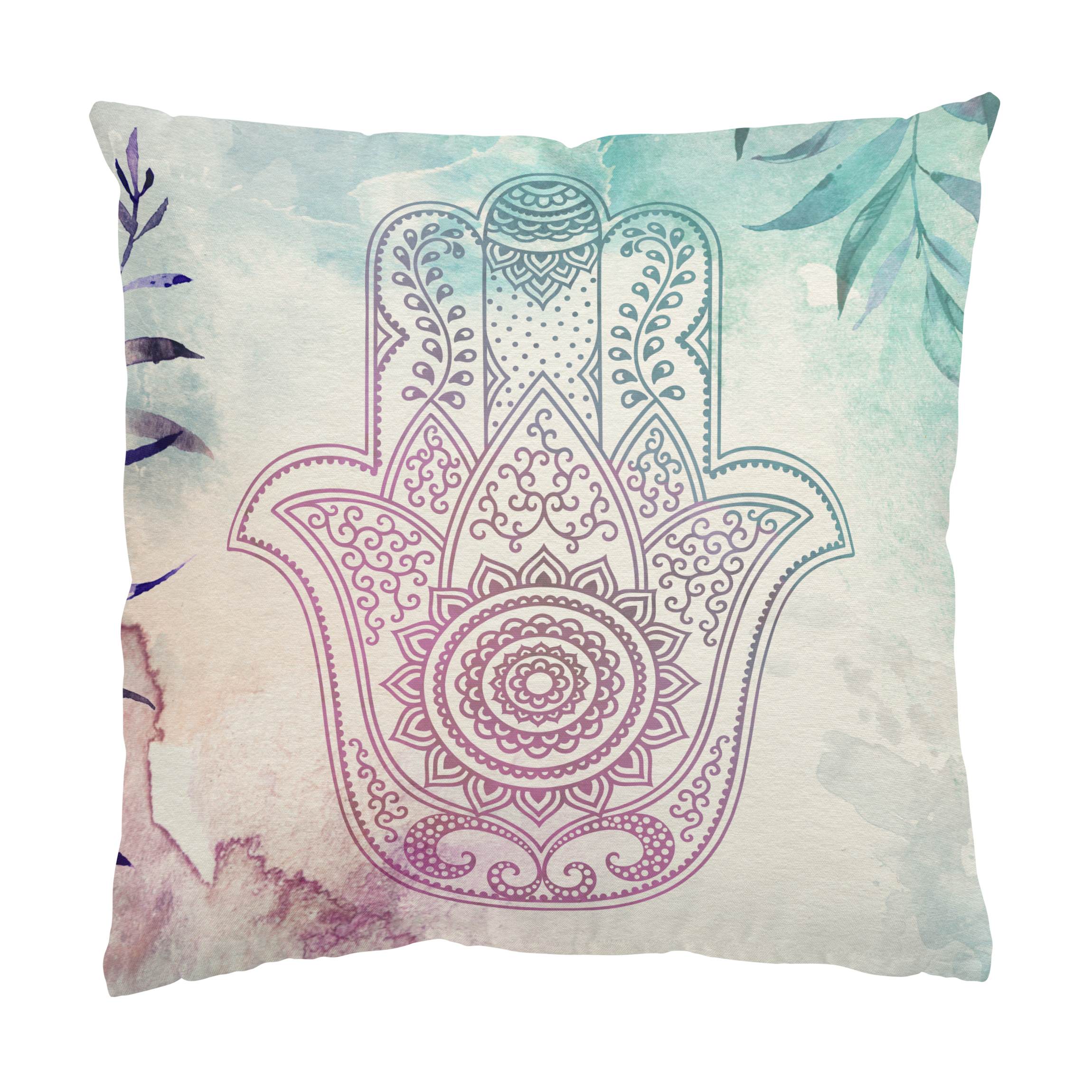 Dekokissen Hand der Fatima Aquarell