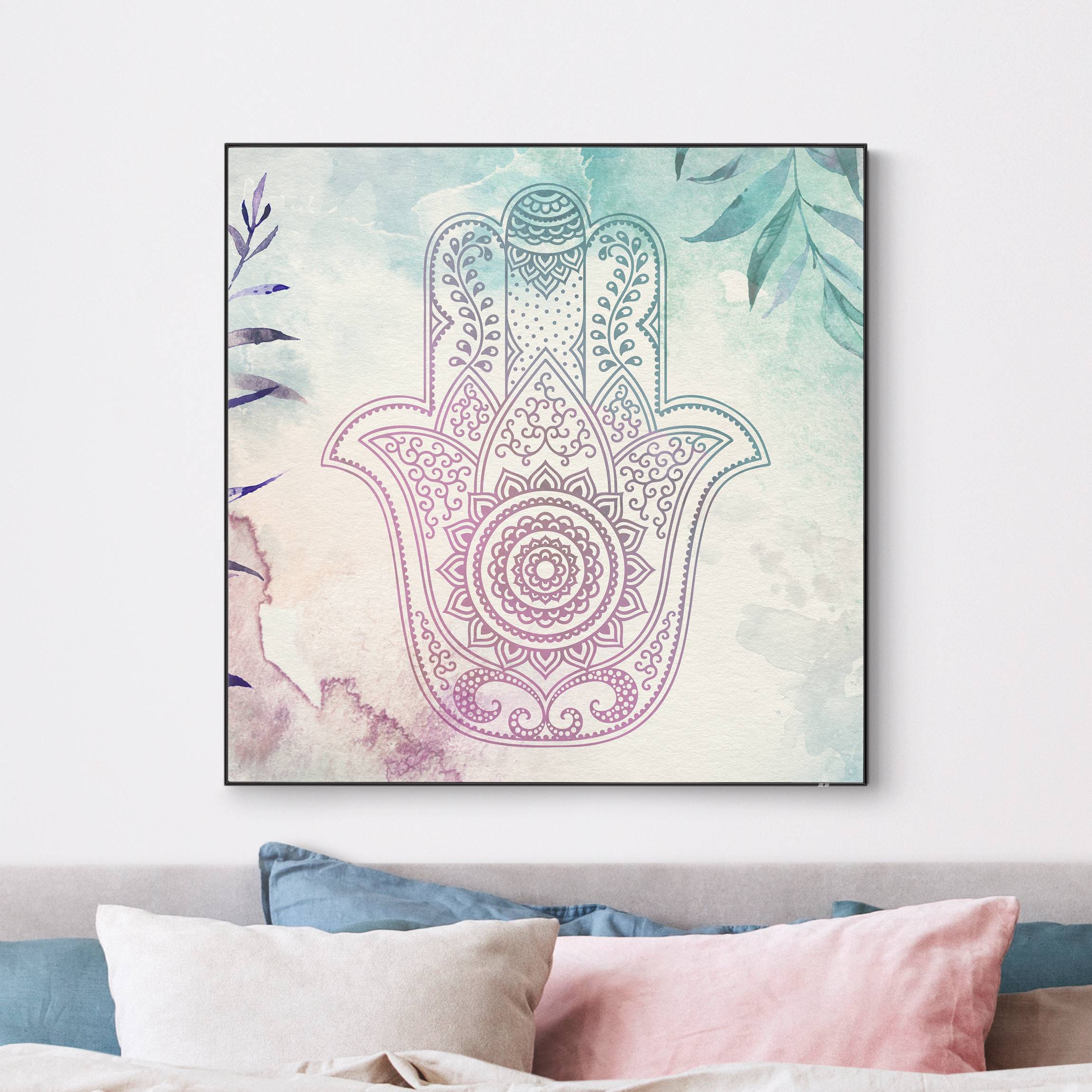 Wechselbild Hand der Fatima Aquarell