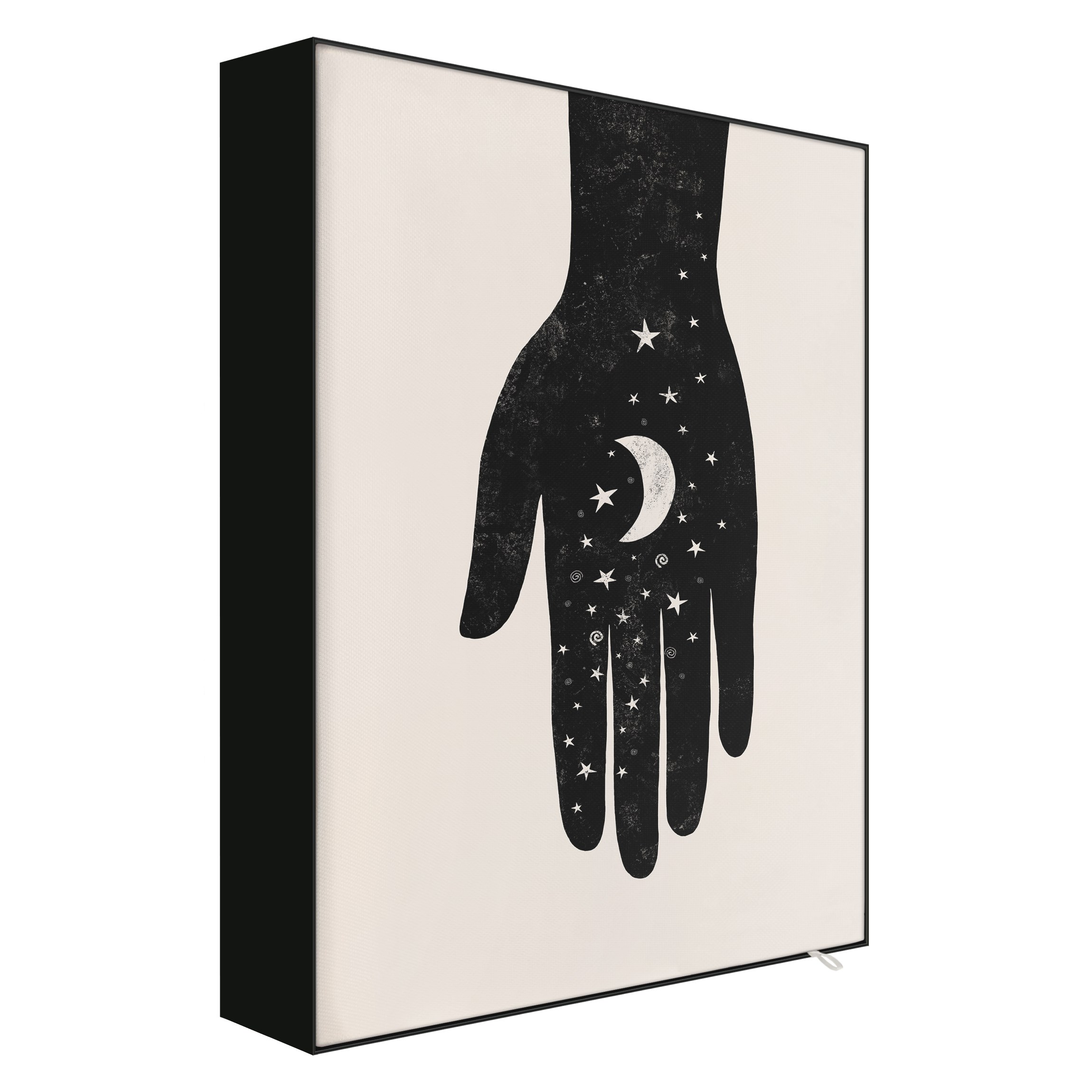 Akustik-Wechselbild Hand mit Mond