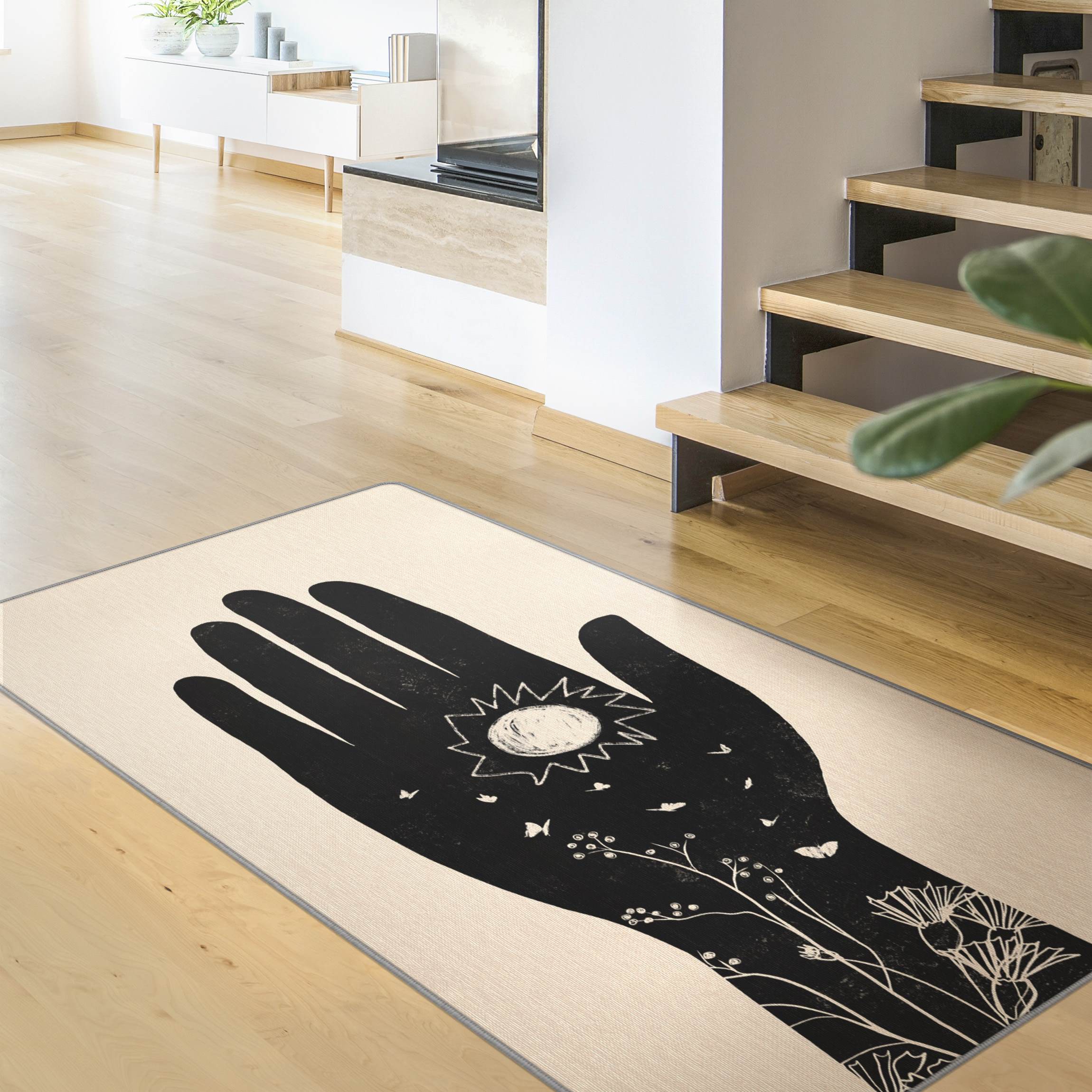 Teppich Hand mit Sonne