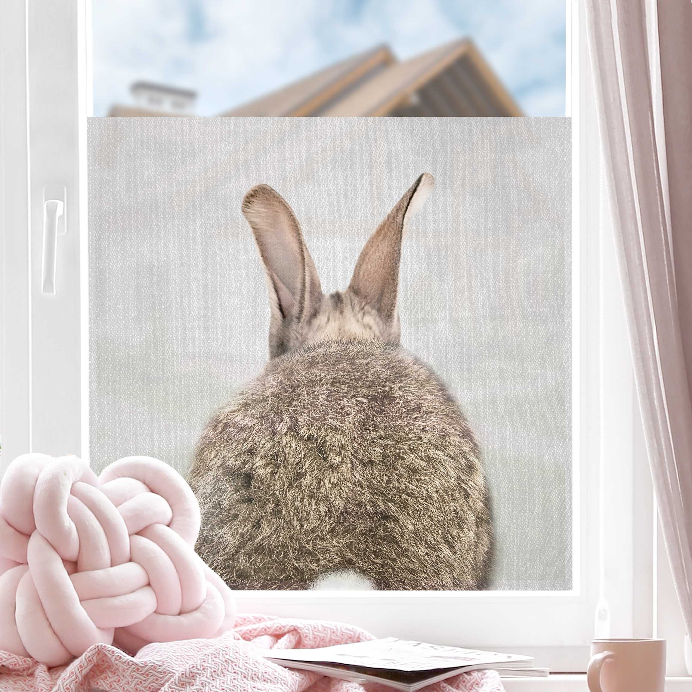 Fensterfolie Hase von hinten