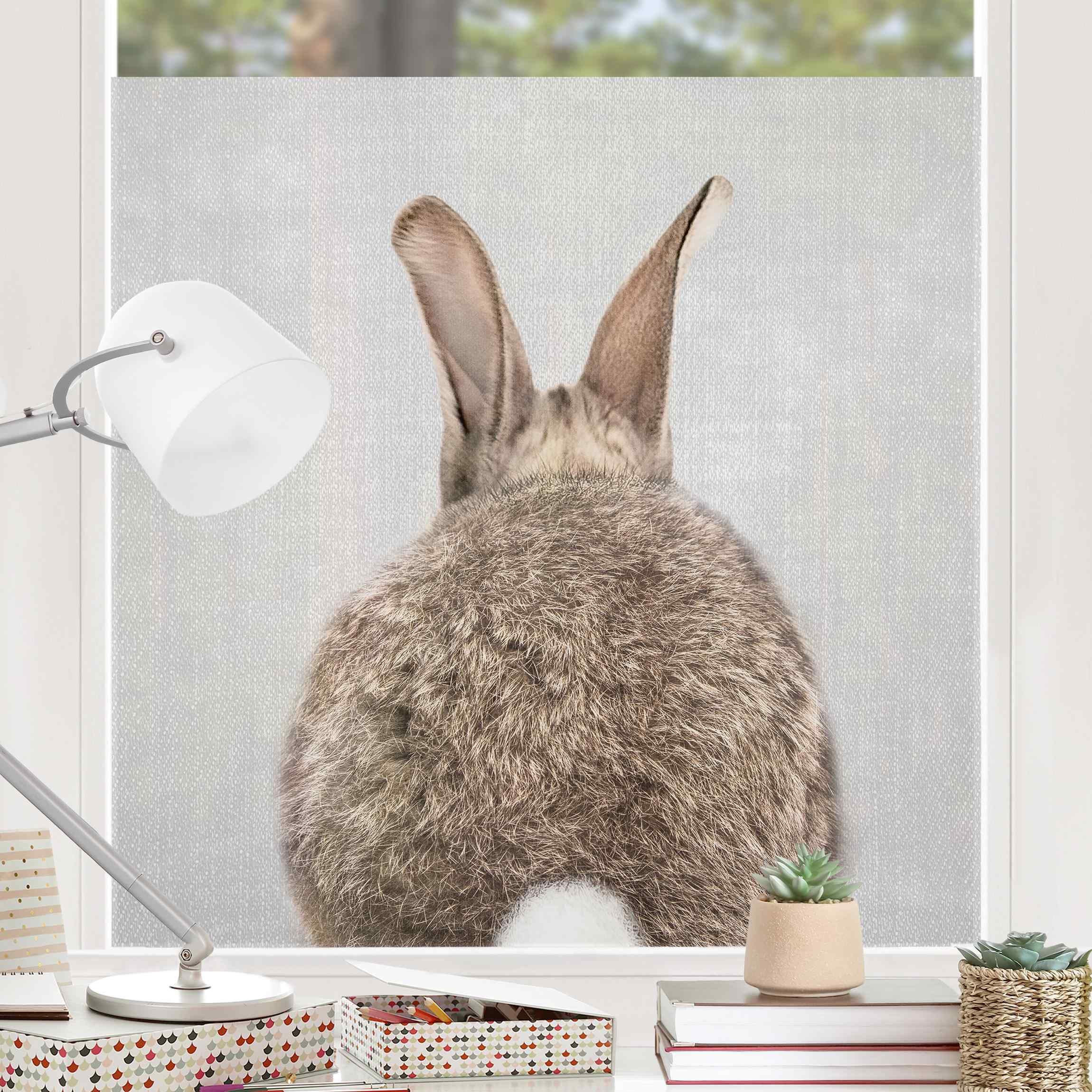 Fensterfolie Hase von hinten