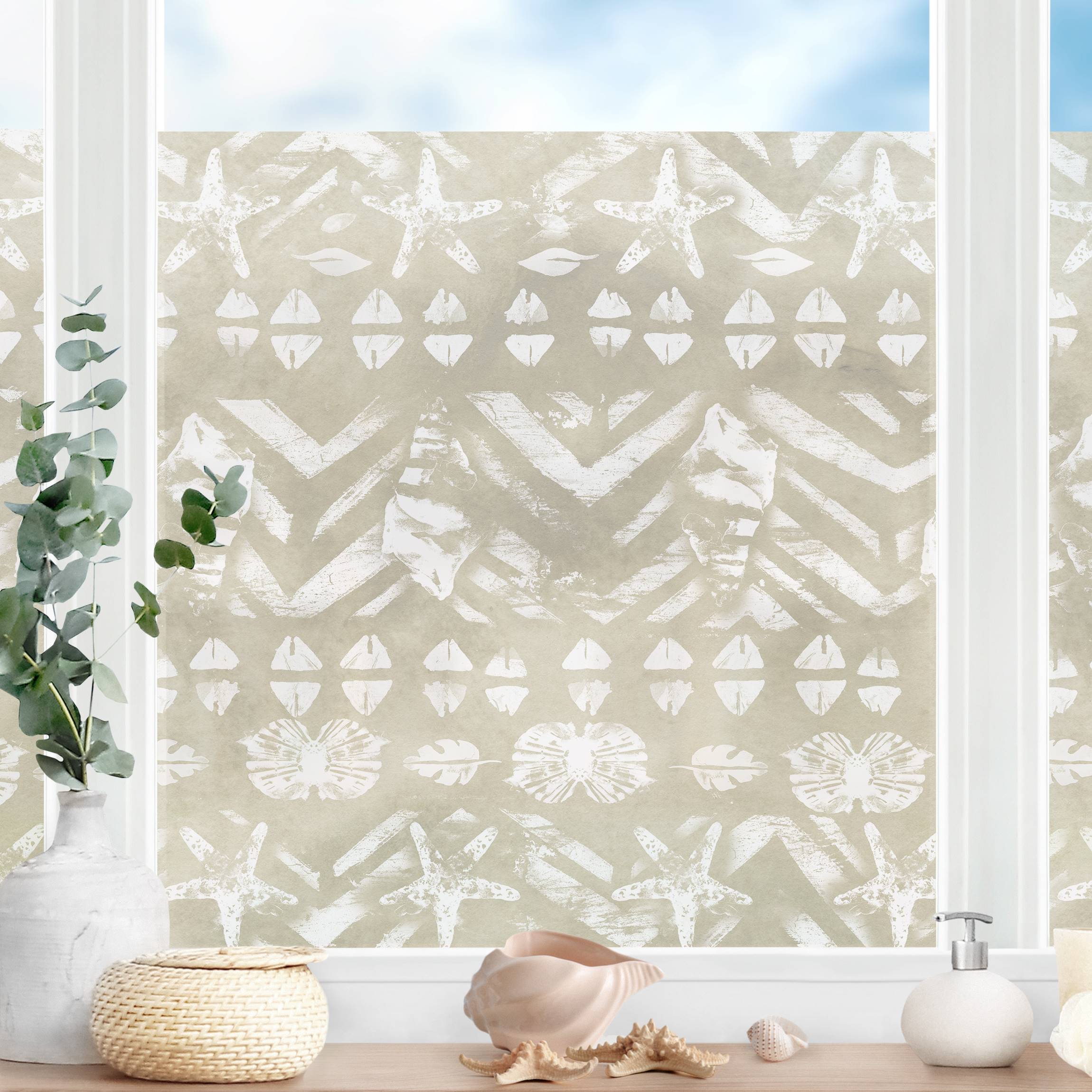 Fensterfolie Helles maritimes Ethnomuster