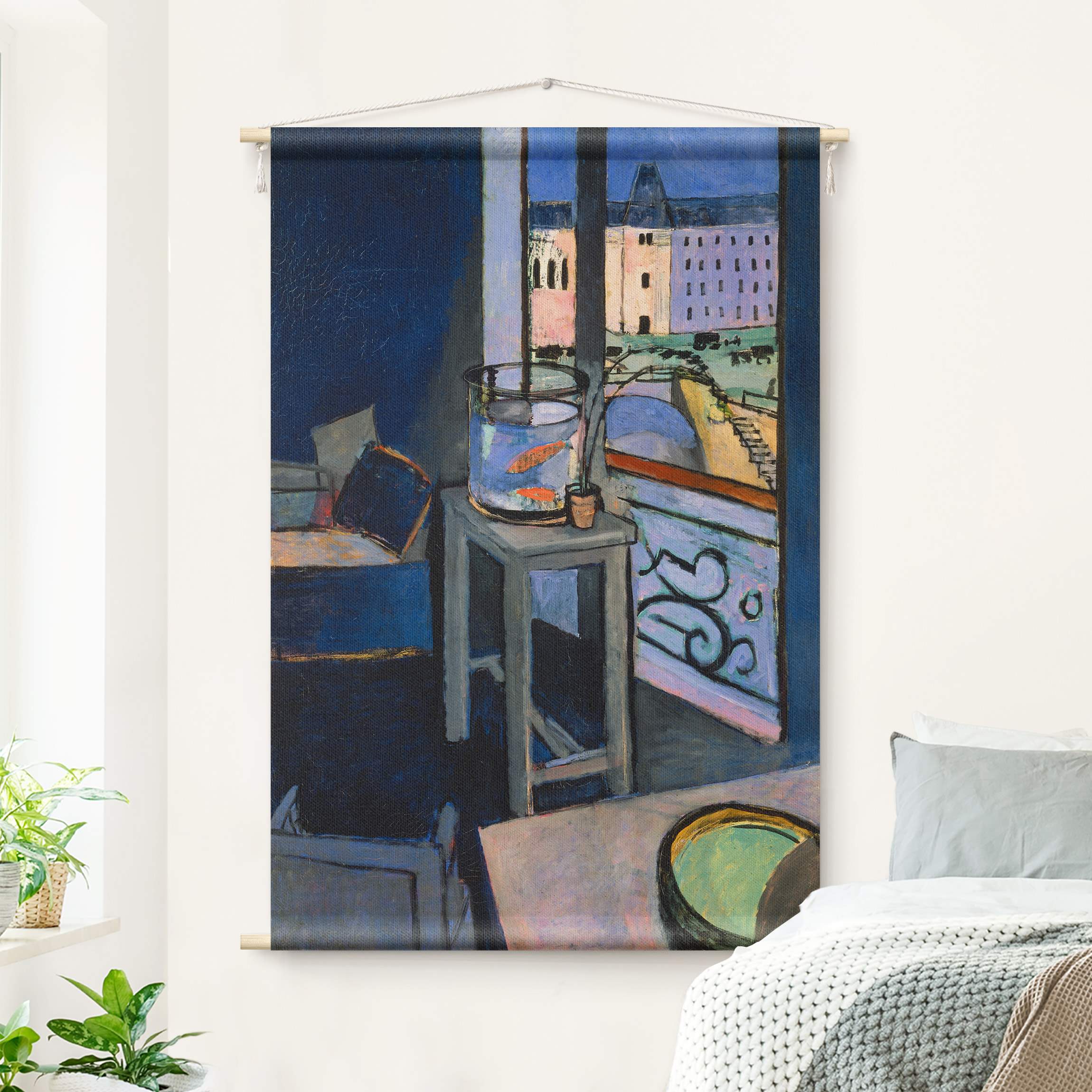 Wandteppich Henri Matisse - Das Goldfischglas vor dem Fenster