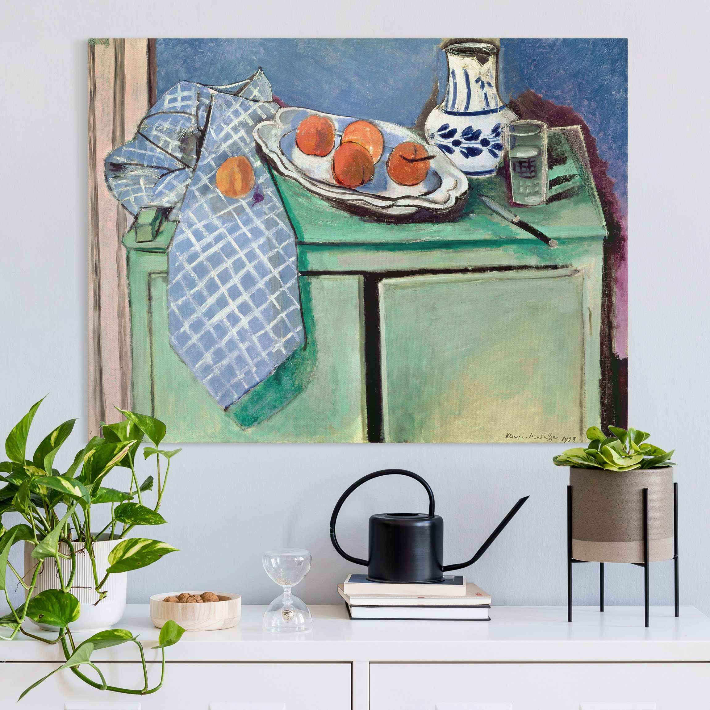 Leinwandbild Henri Matisse - Kommode mit Obststilleben