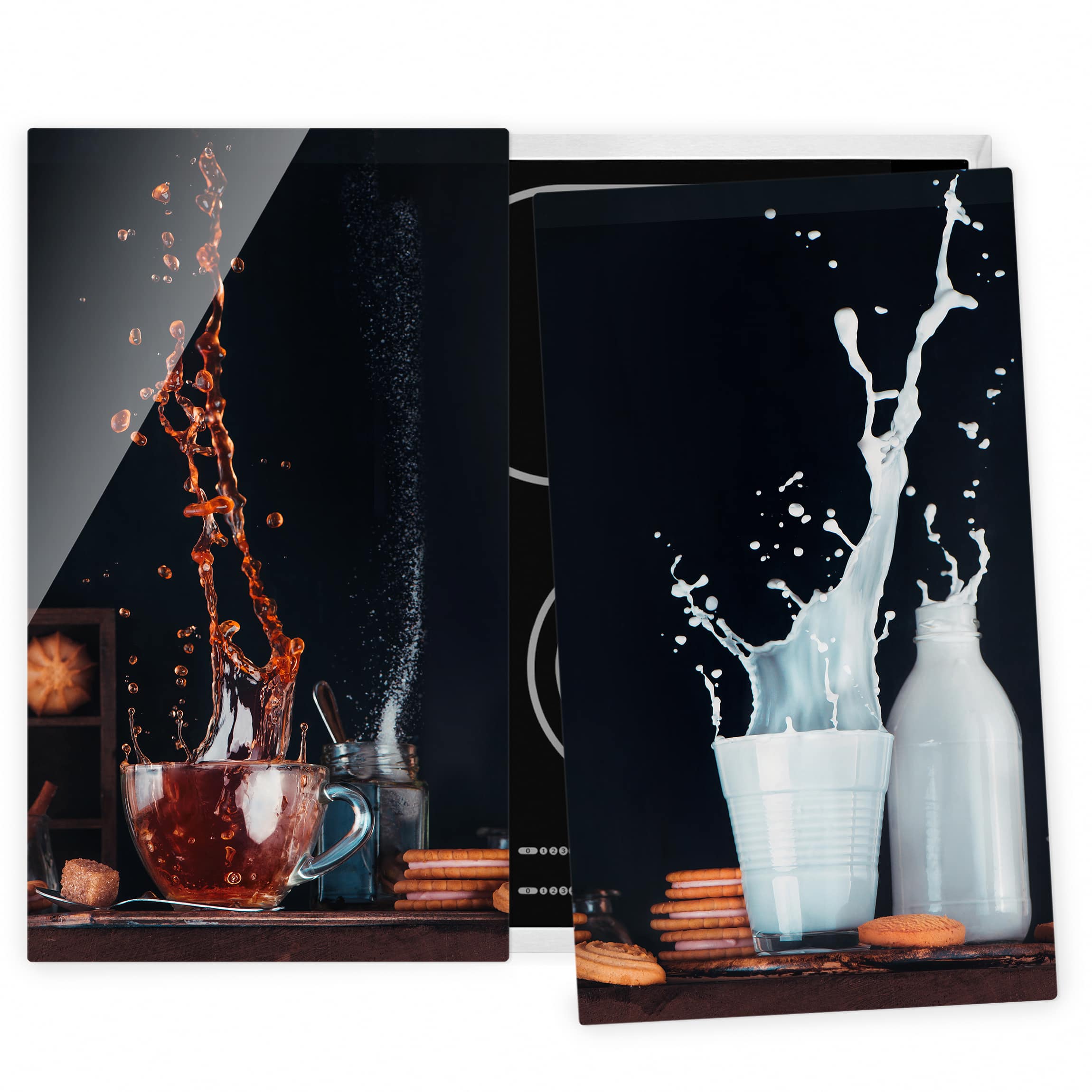 Milch und Tee Komposition