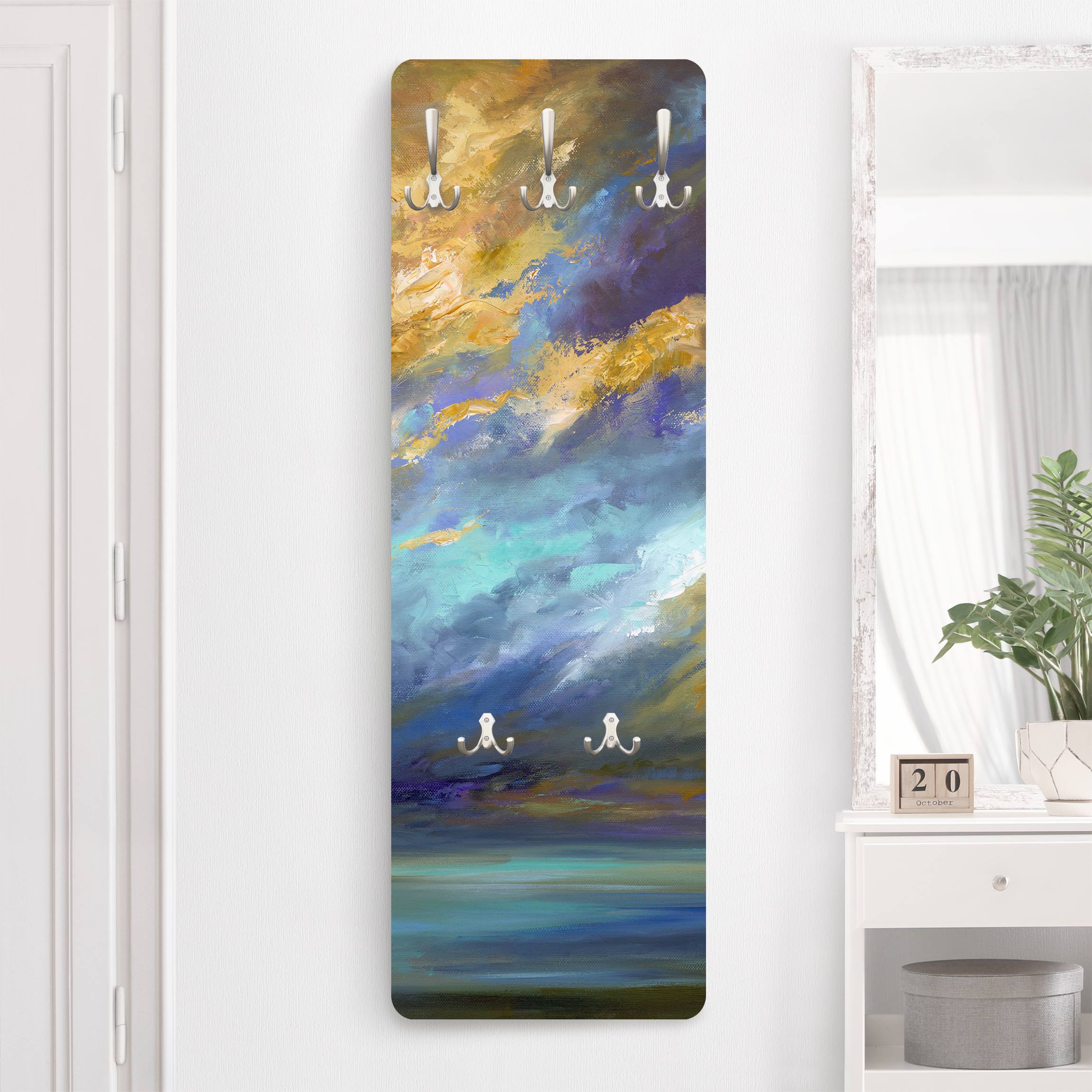 Wandgarderobe Holzpaneel Himmel über Küste